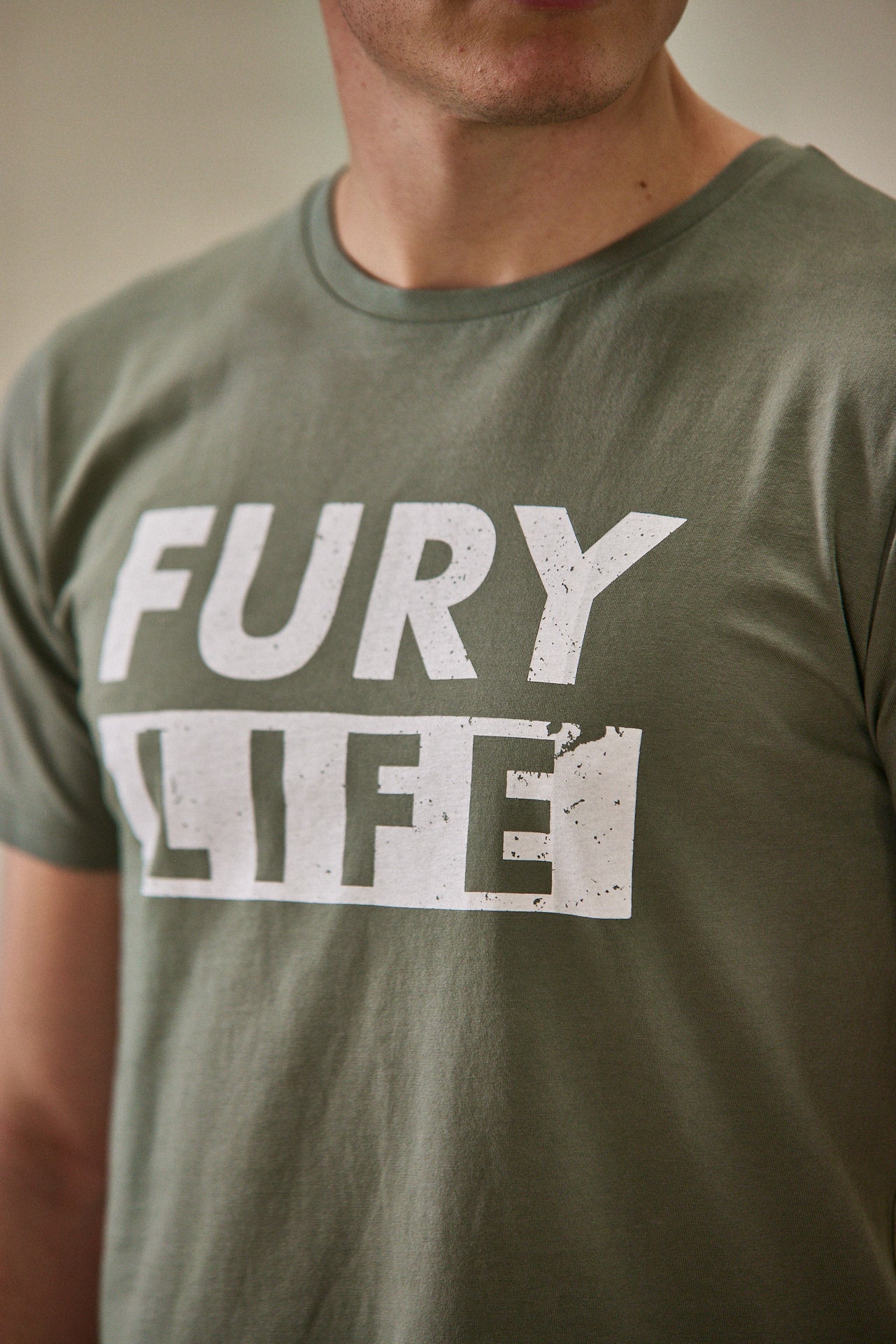 T-Shirt col rond Unisex Ivander Fury Life dusty olive | Freeman T. Porter