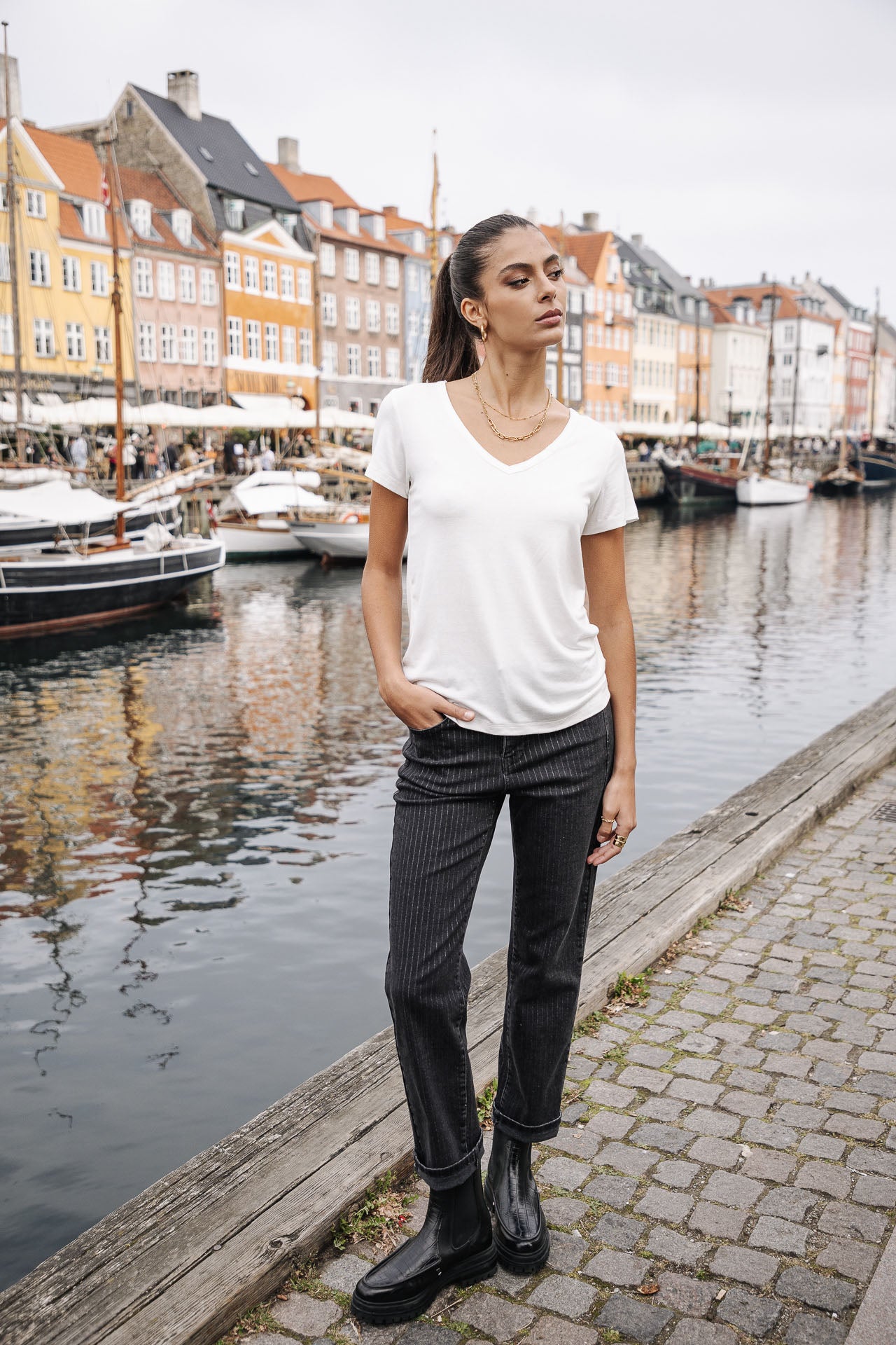 T-shirt logo en strass Femme Tarissa Icon white | Freeman T. Porter