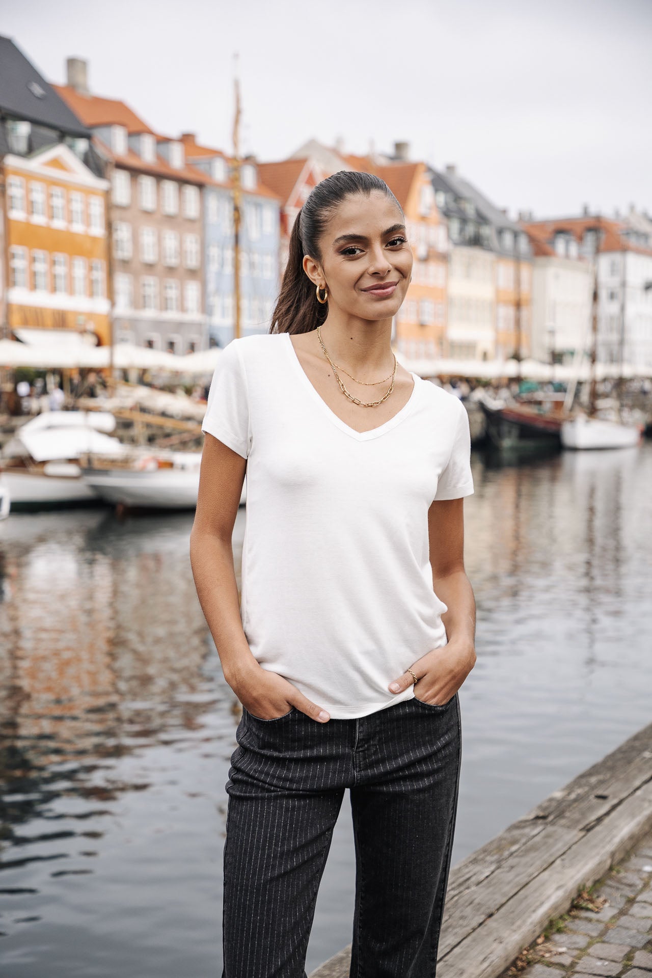 T-shirt logo en strass Femme Tarissa Icon white | Freeman T. Porter