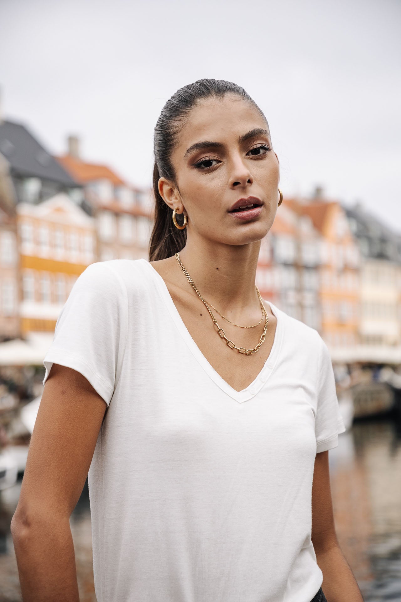 T-shirt logo en strass Femme Tarissa Icon white | Freeman T. Porter