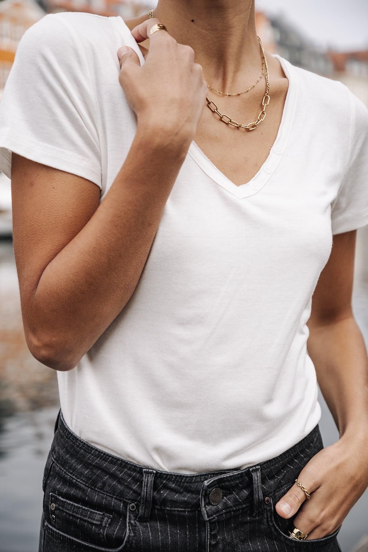 T-shirt logo en strass Femme Tarissa Icon white | Freeman T. Porter