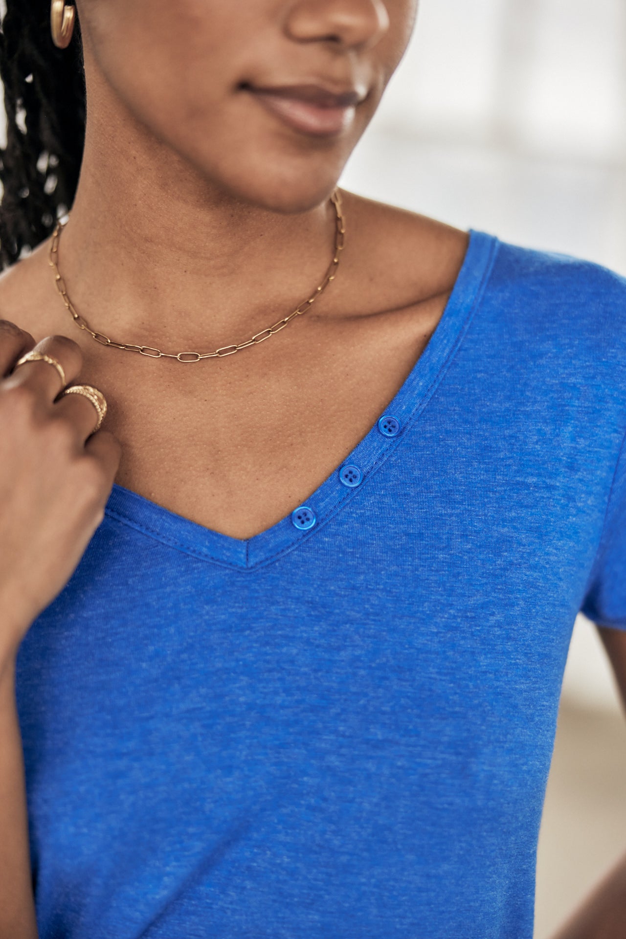 T-shirt logo en strass Femme Tarissa Icon princess blue | Freeman T. Porter