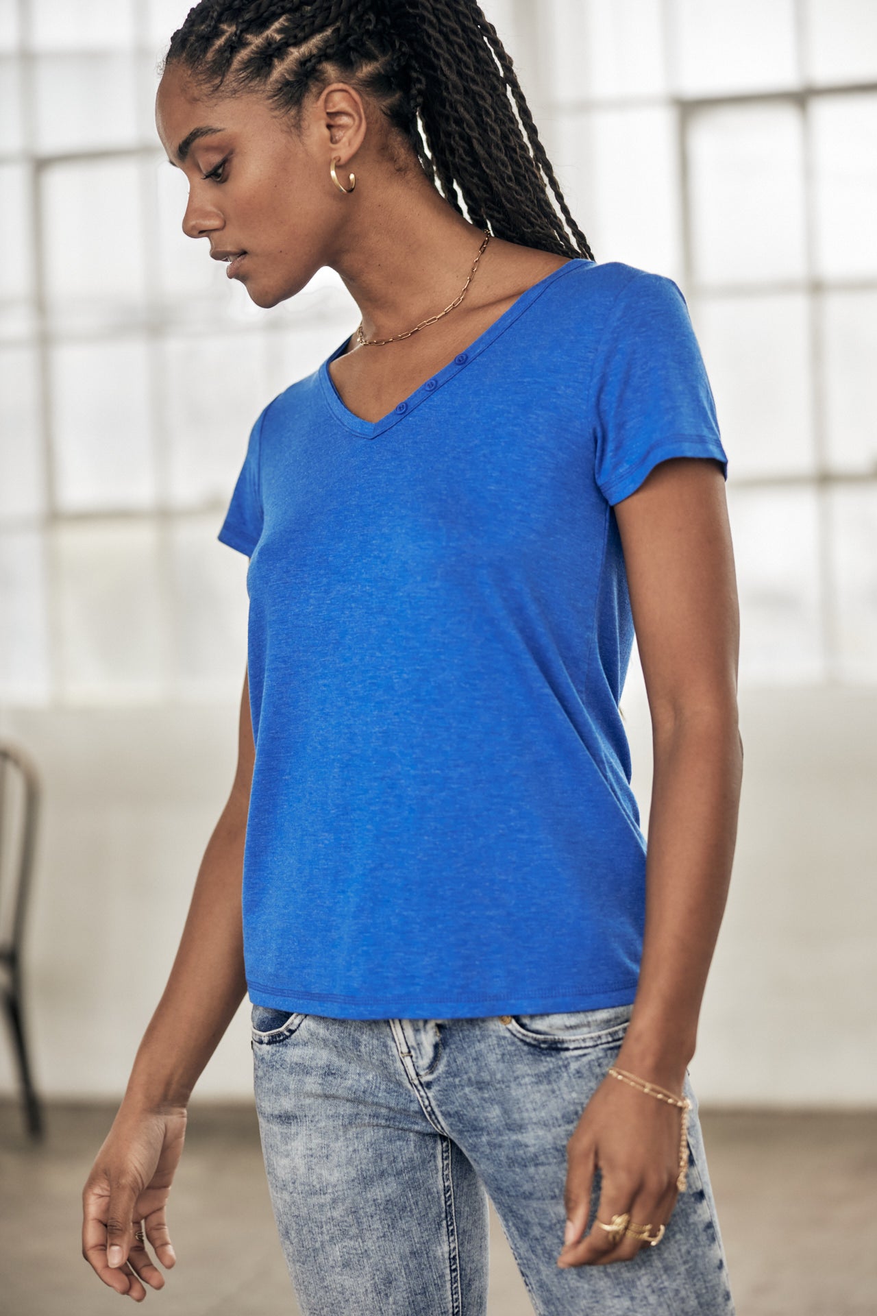 T-shirt logo en strass Femme Tarissa Icon princess blue | Freeman T. Porter