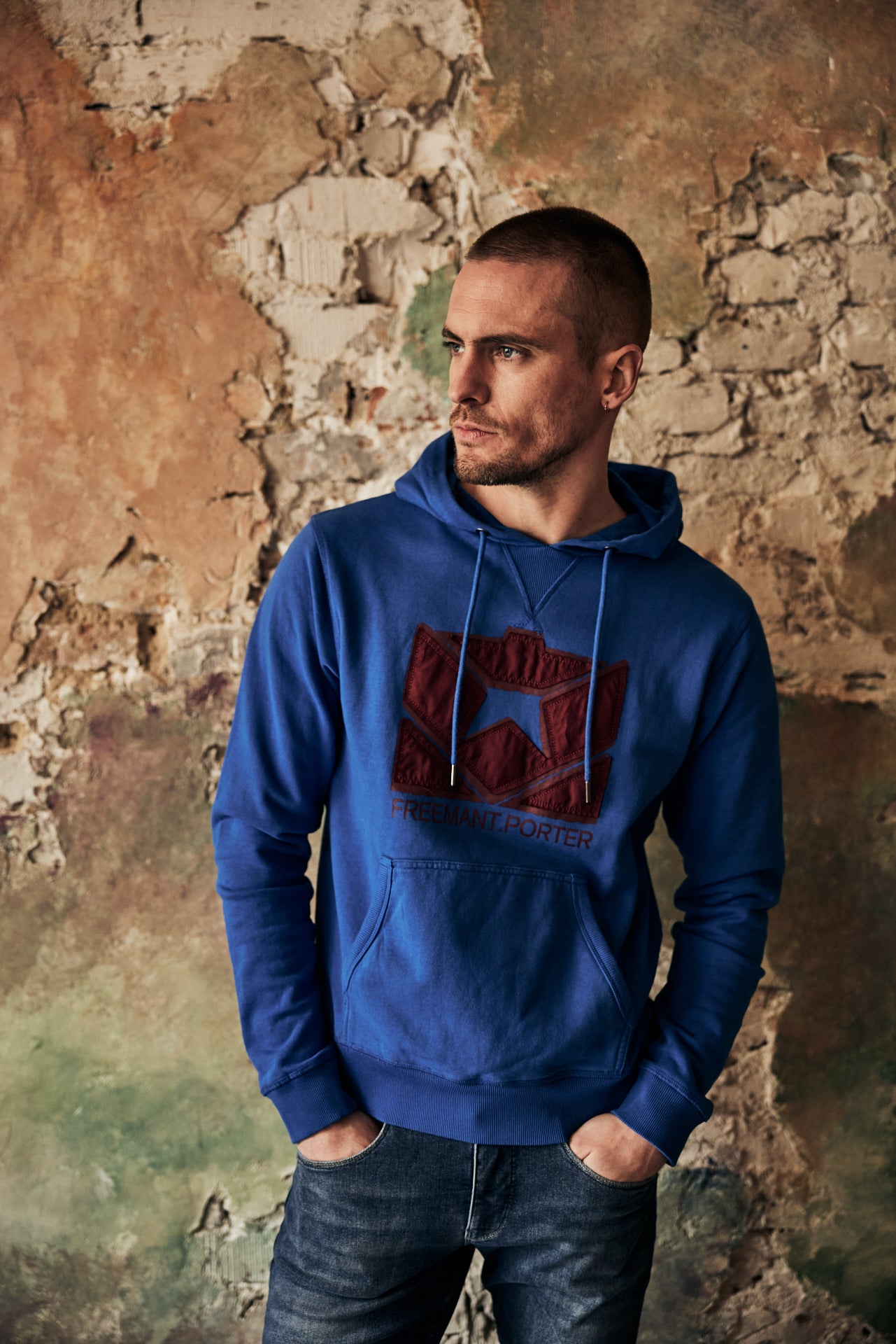 Sweat capuche Unisex Nohan Icon majorelle blue | Freeman T. Porter