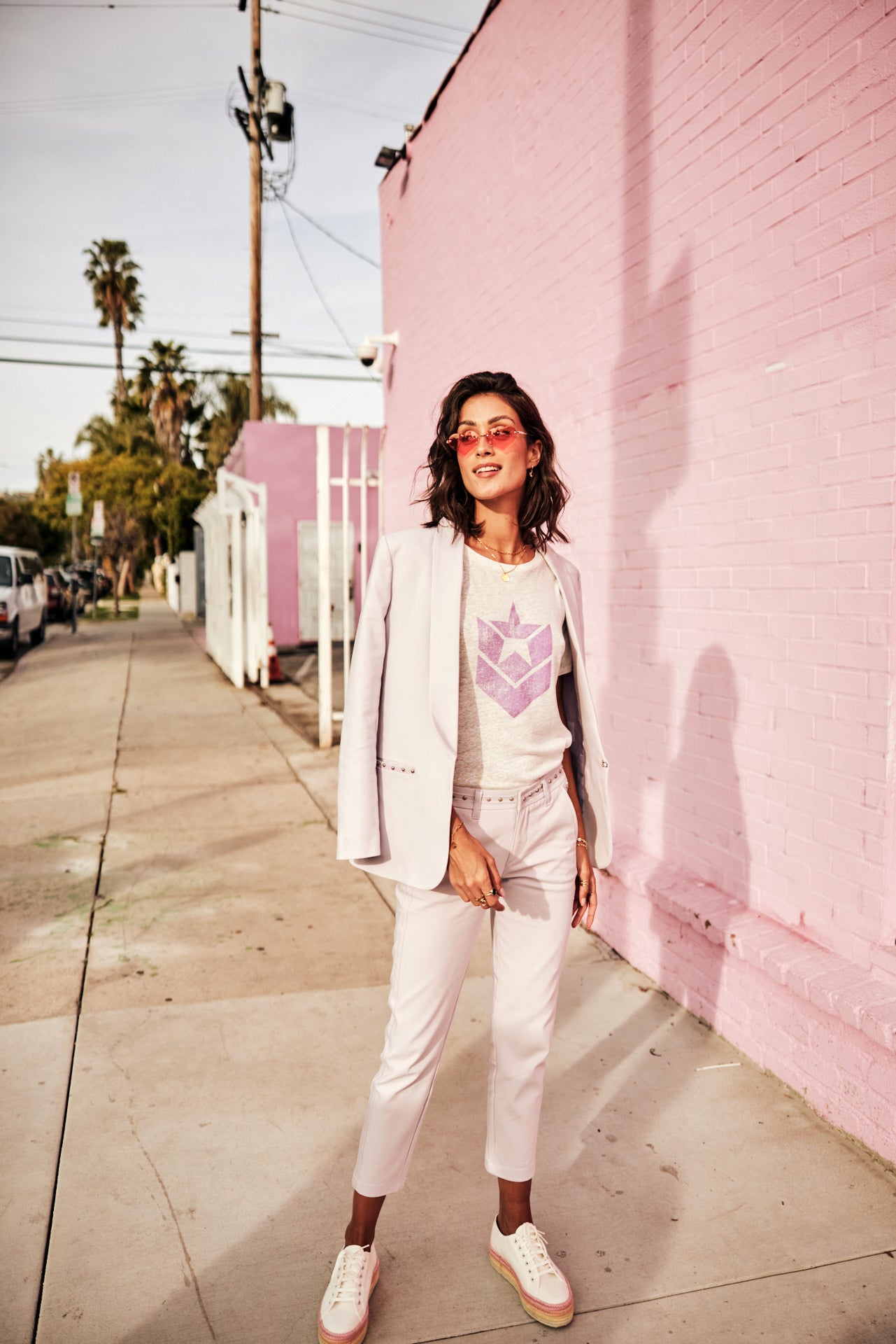 Blazer cintré Femme Stessy Polyneo lilac | Freeman T. Porter