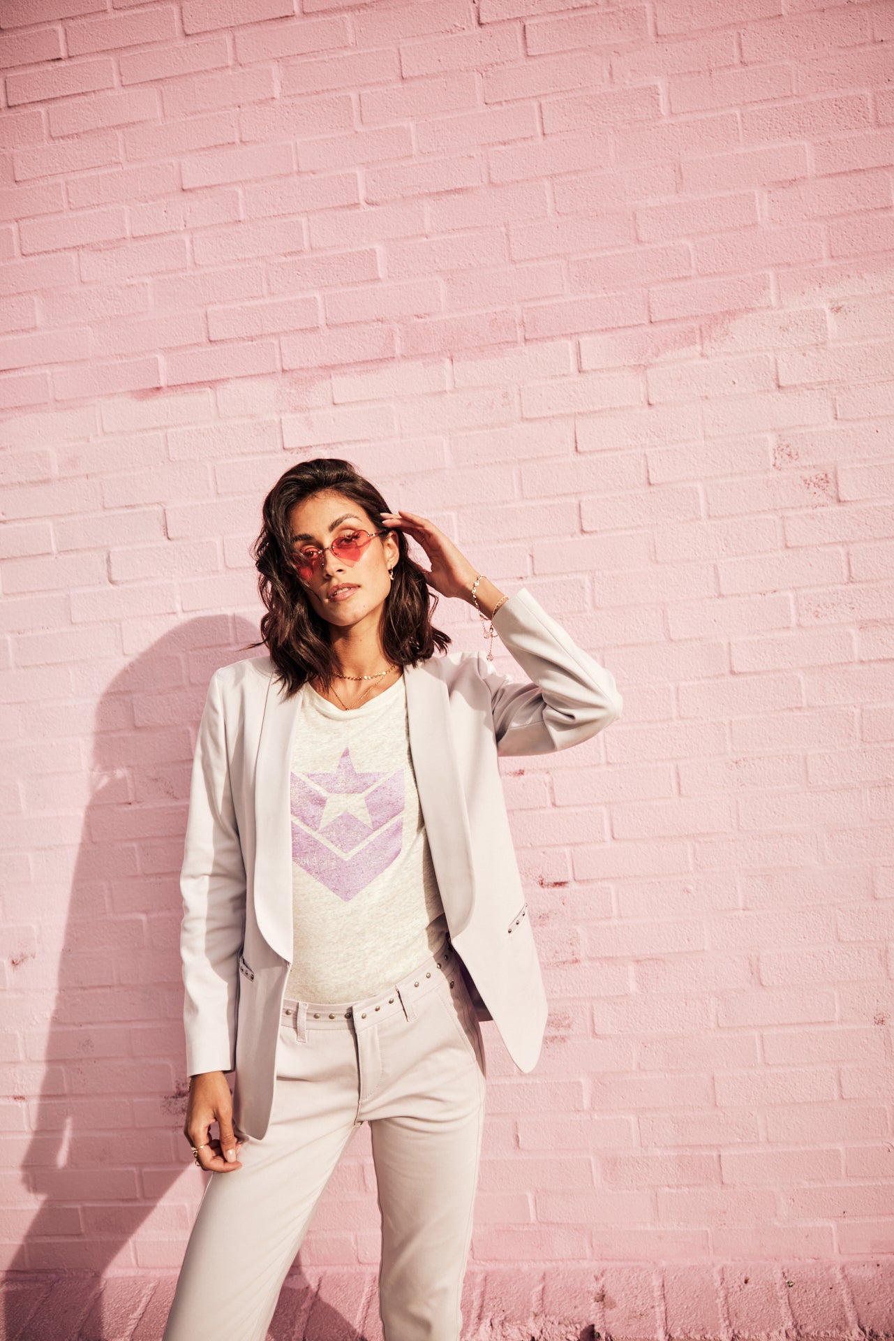 Blazer cintré Femme Stessy Polyneo lilac | Freeman T. Porter