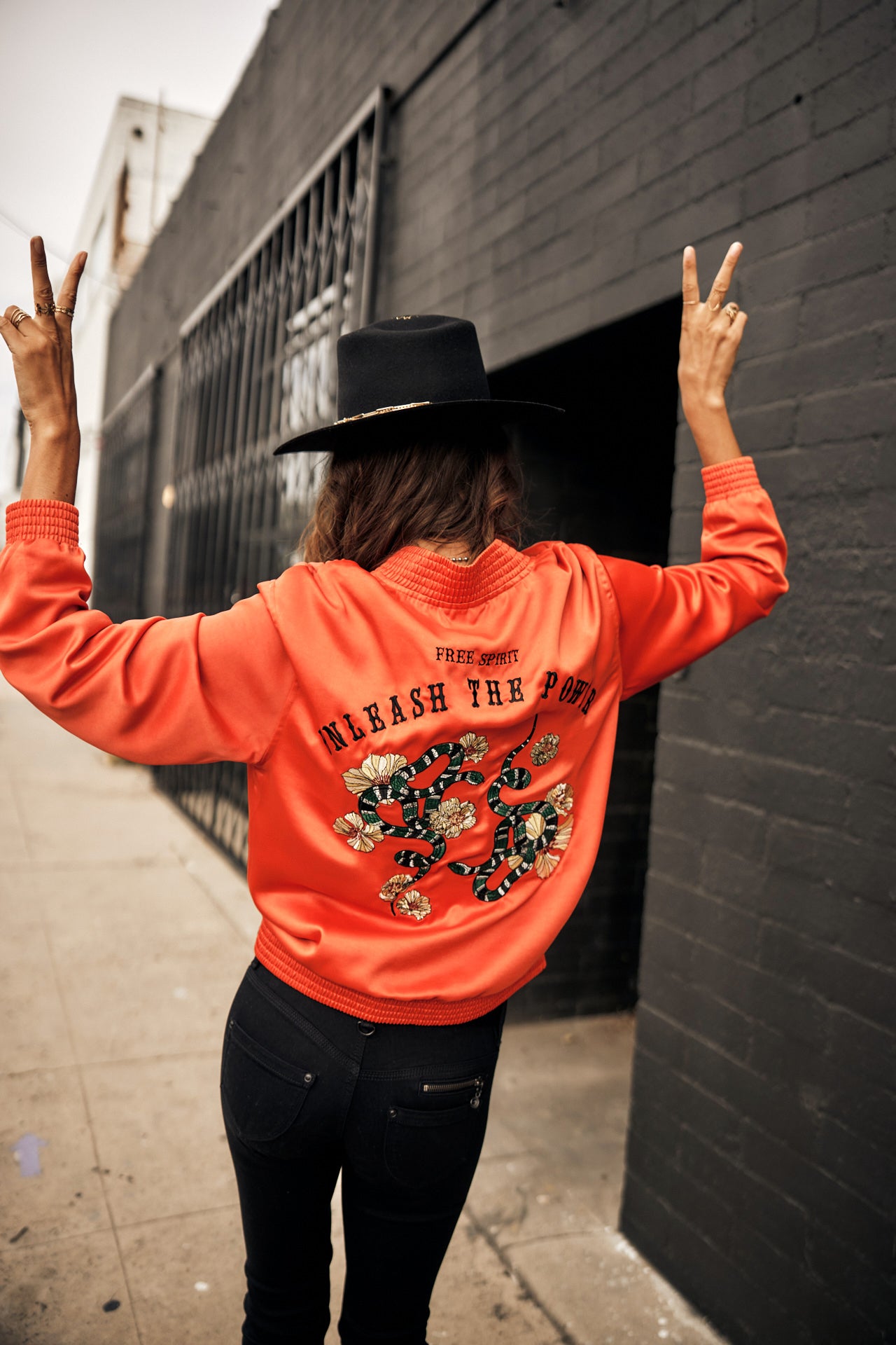Bomber Mujer Troopie Snake tangerine tango | Freeman T. Porter
