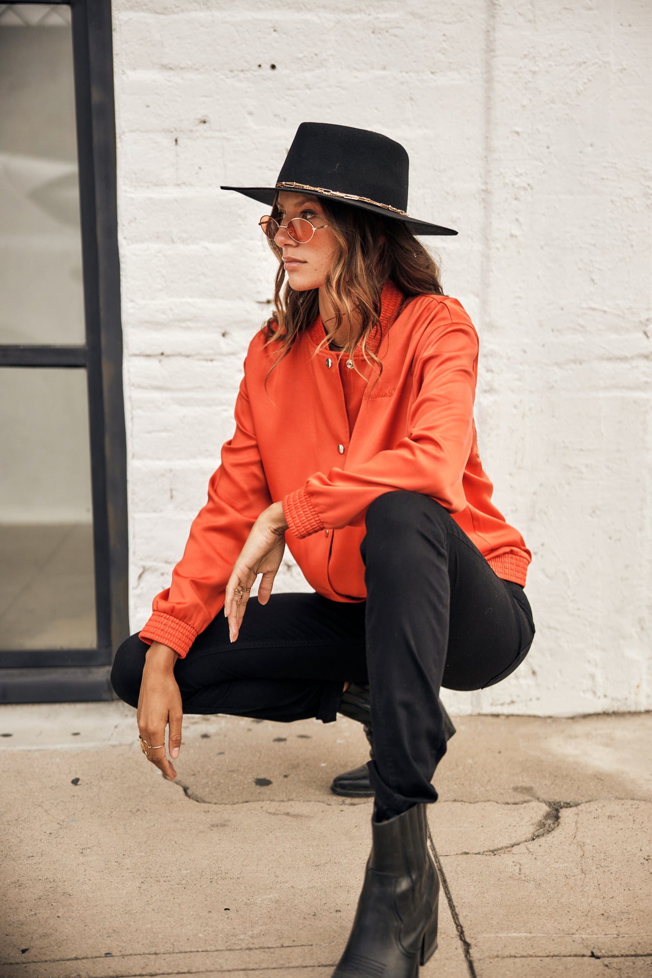 Bomber Mujer Troopie Snake tangerine tango | Freeman T. Porter