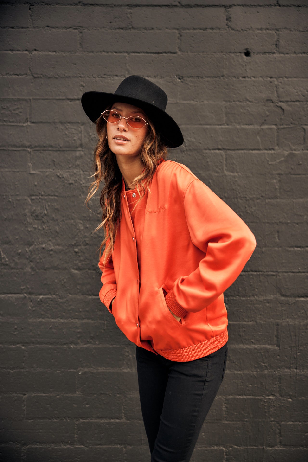 Bomber Mujer Troopie Snake tangerine tango | Freeman T. Porter