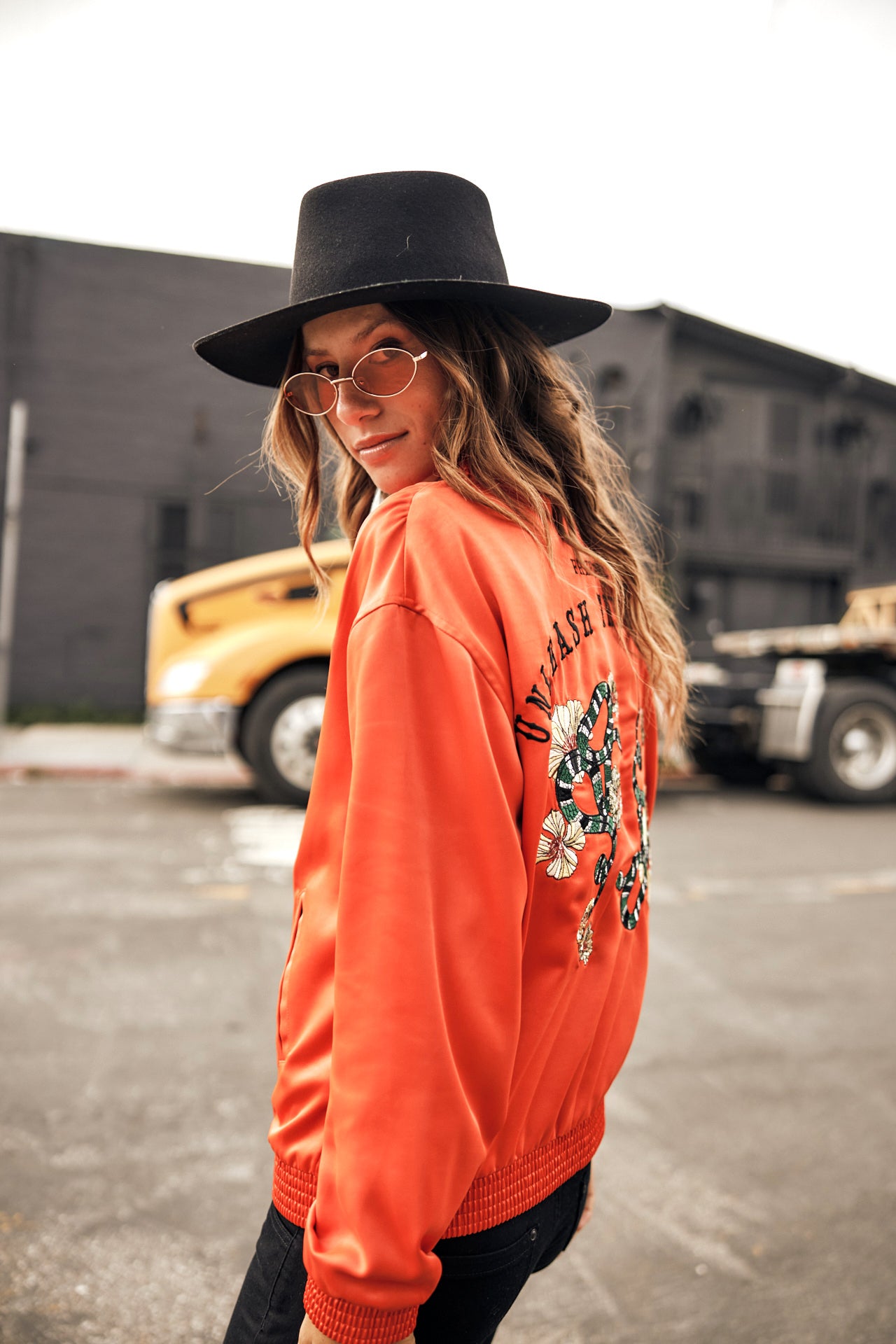 Bomber Mujer Troopie Snake tangerine tango | Freeman T. Porter