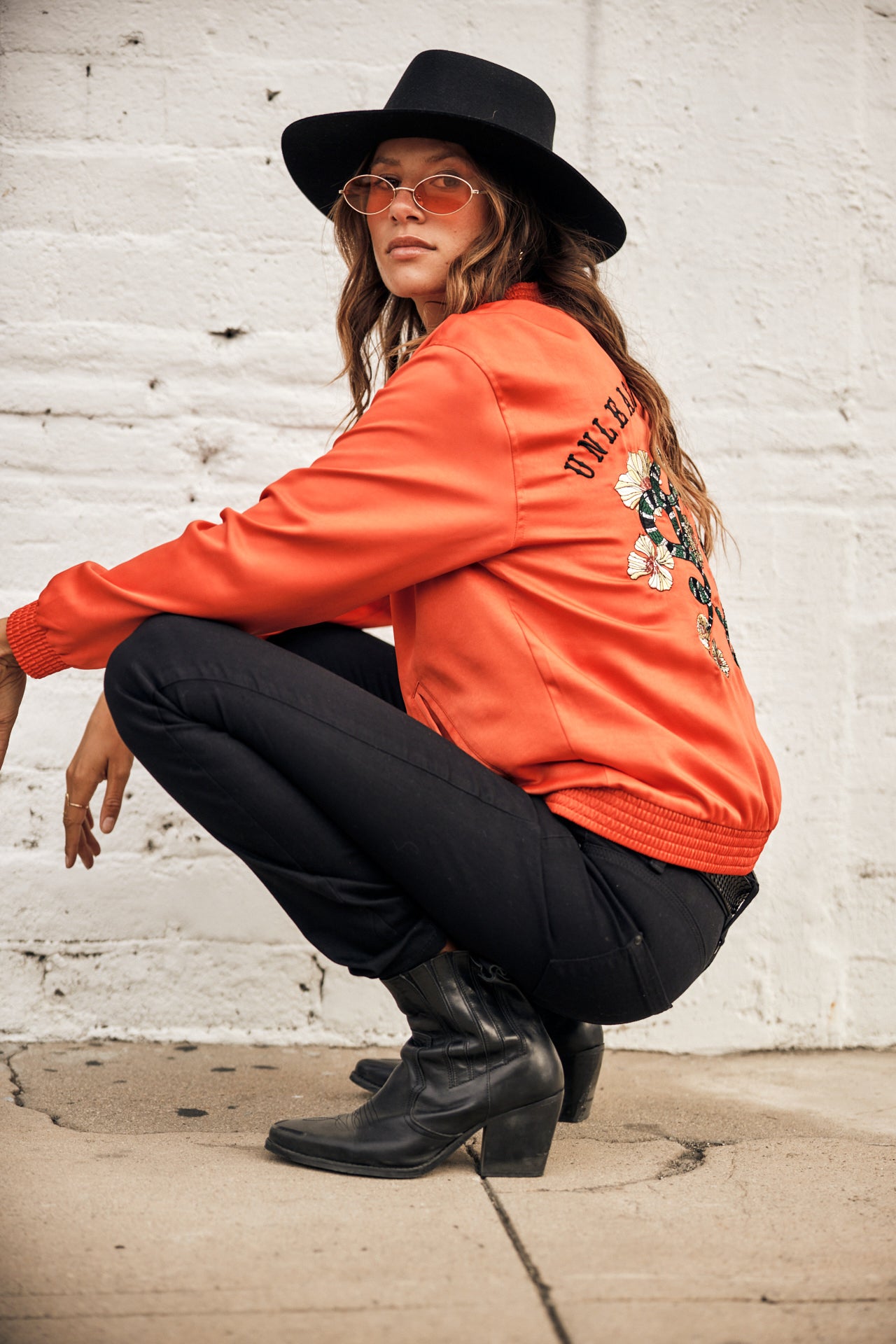 Bomber Mujer Troopie Snake tangerine tango | Freeman T. Porter