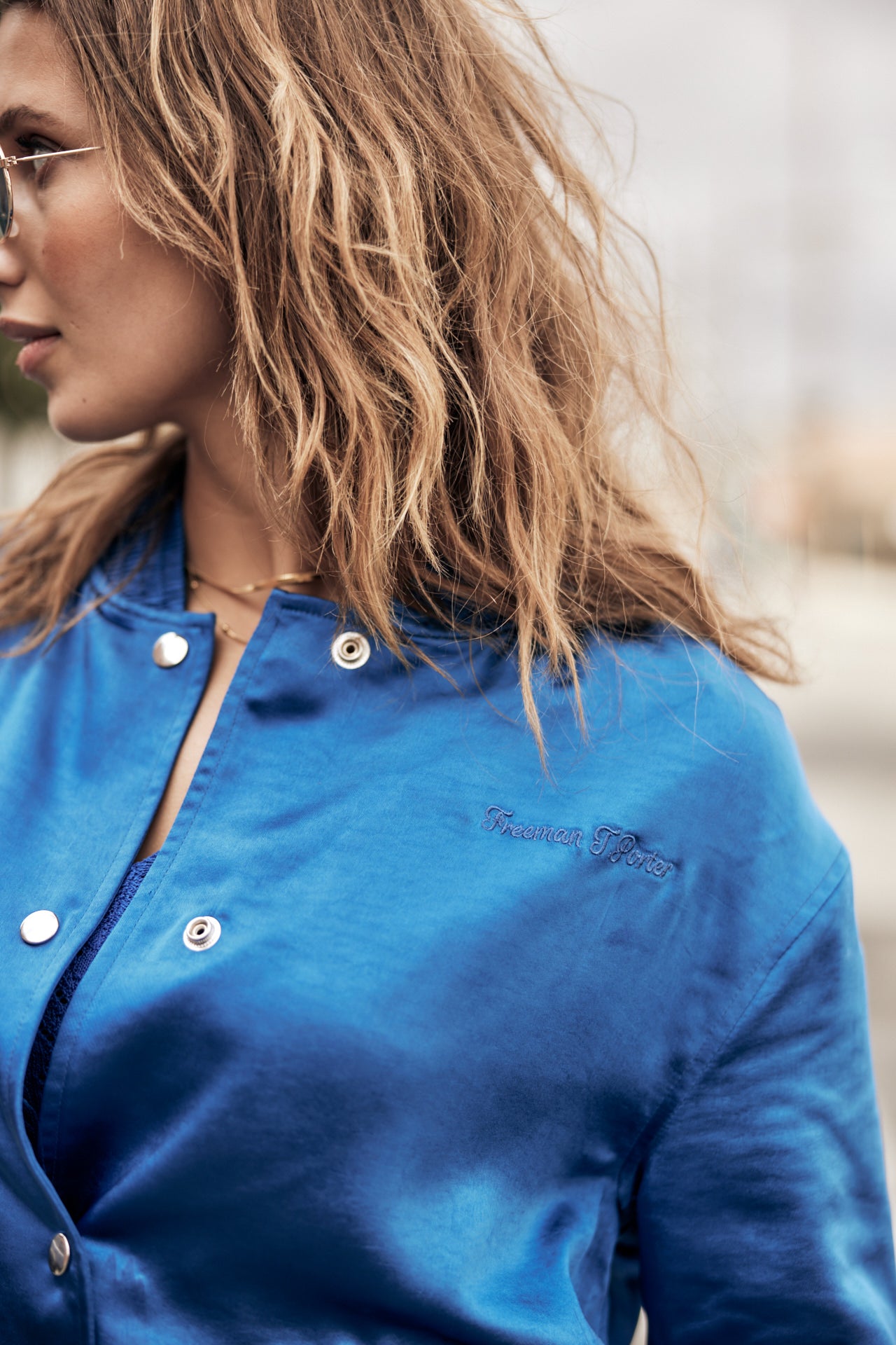 Bomber Femme Troopie Snake electric blue | Freeman T. Porter