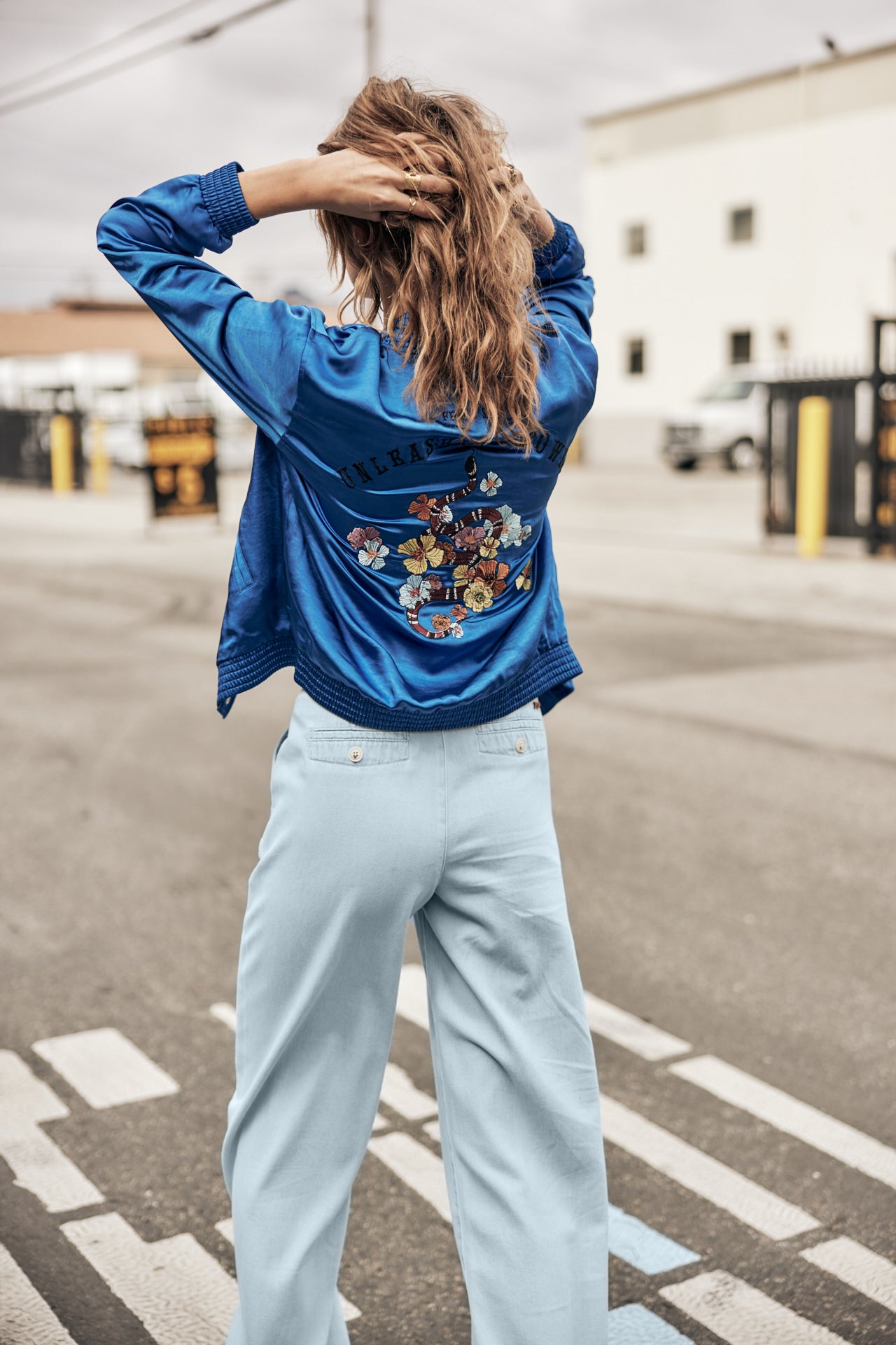 Bomber Femme Troopie Snake electric blue | Freeman T. Porter