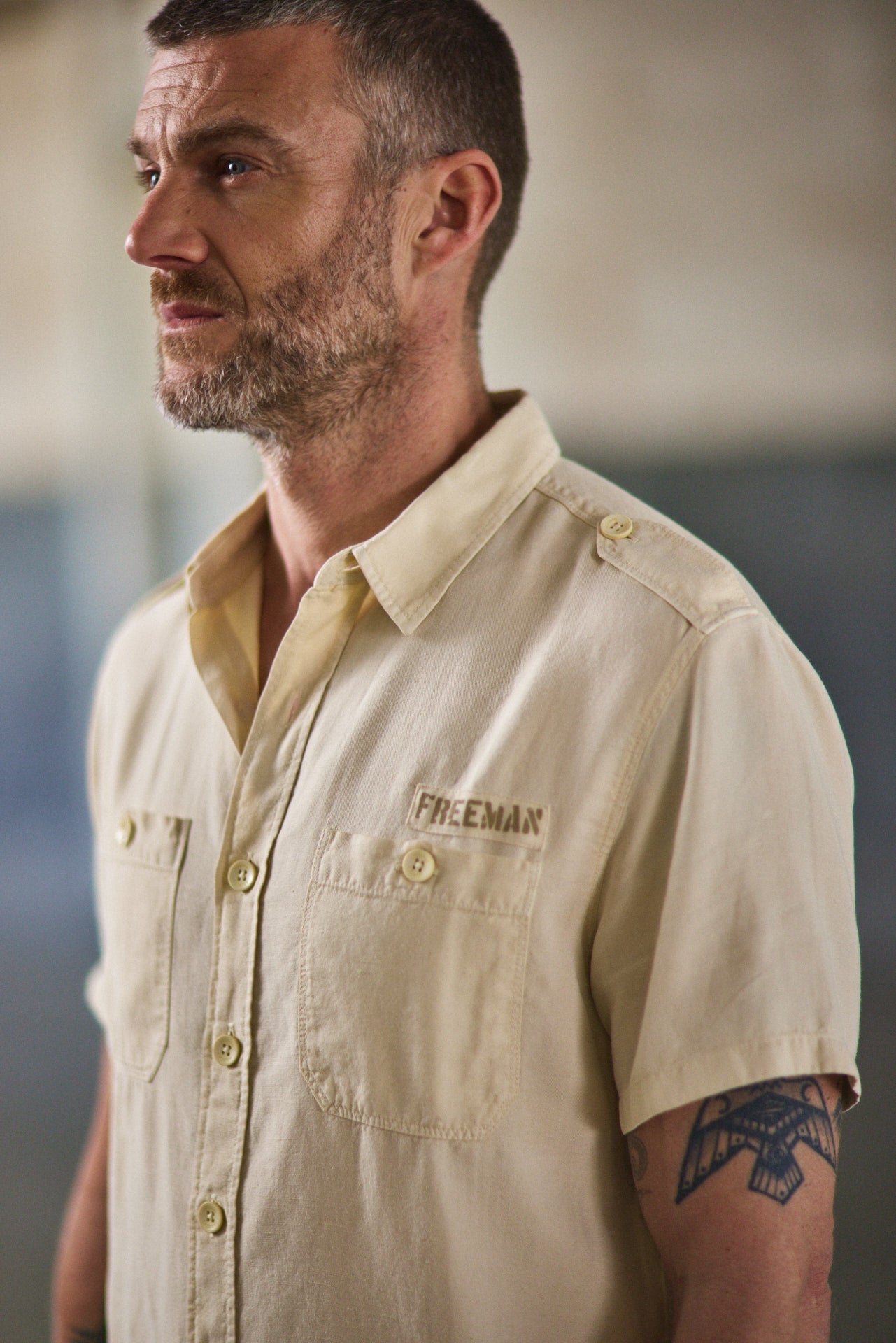 Chemise ajustée Homme Glenn Cosy whitecap gray | Freeman T. Porter
