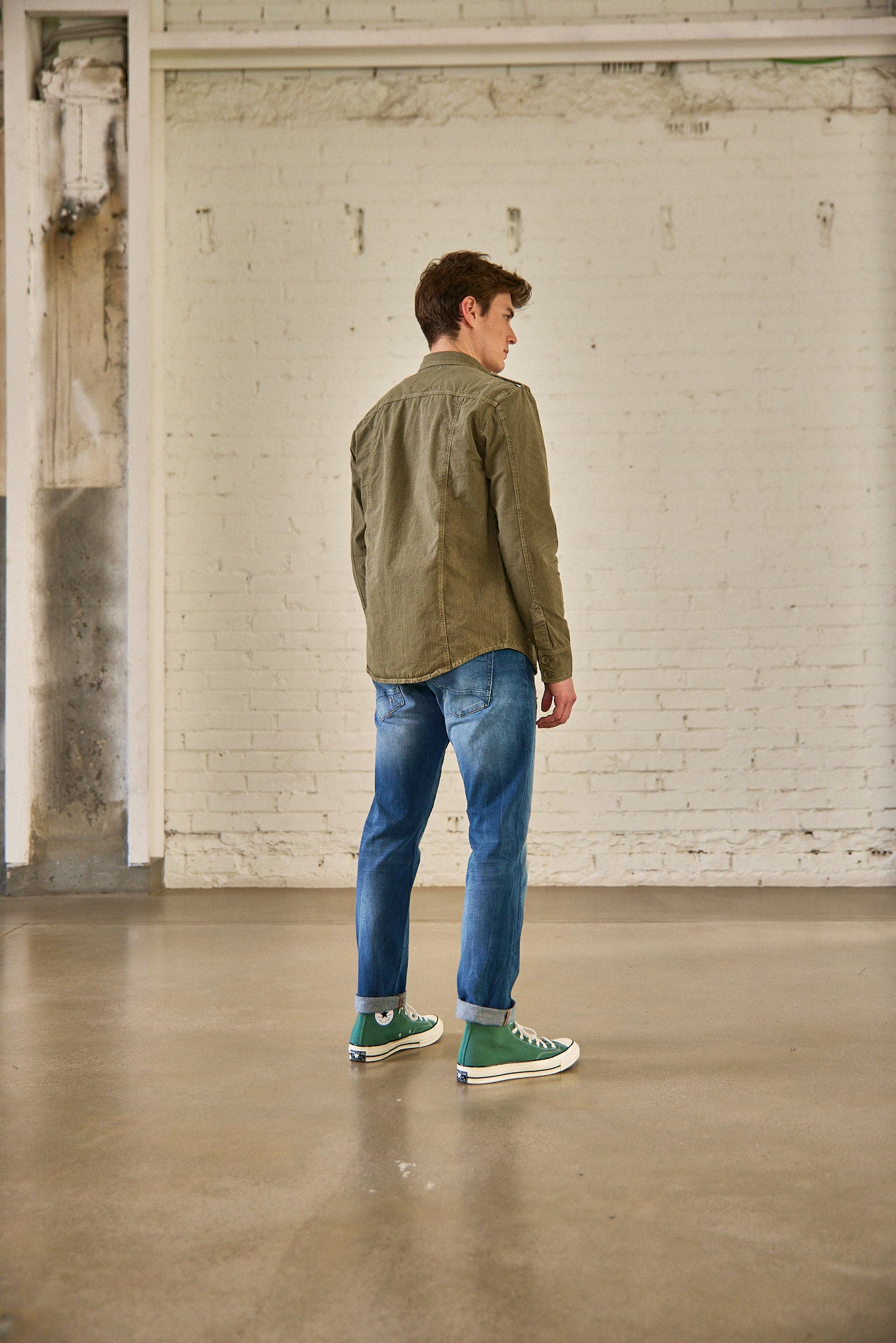 Chemise coupe droite Unisex Sacha Ripstop dusty olive | Freeman T. Porter