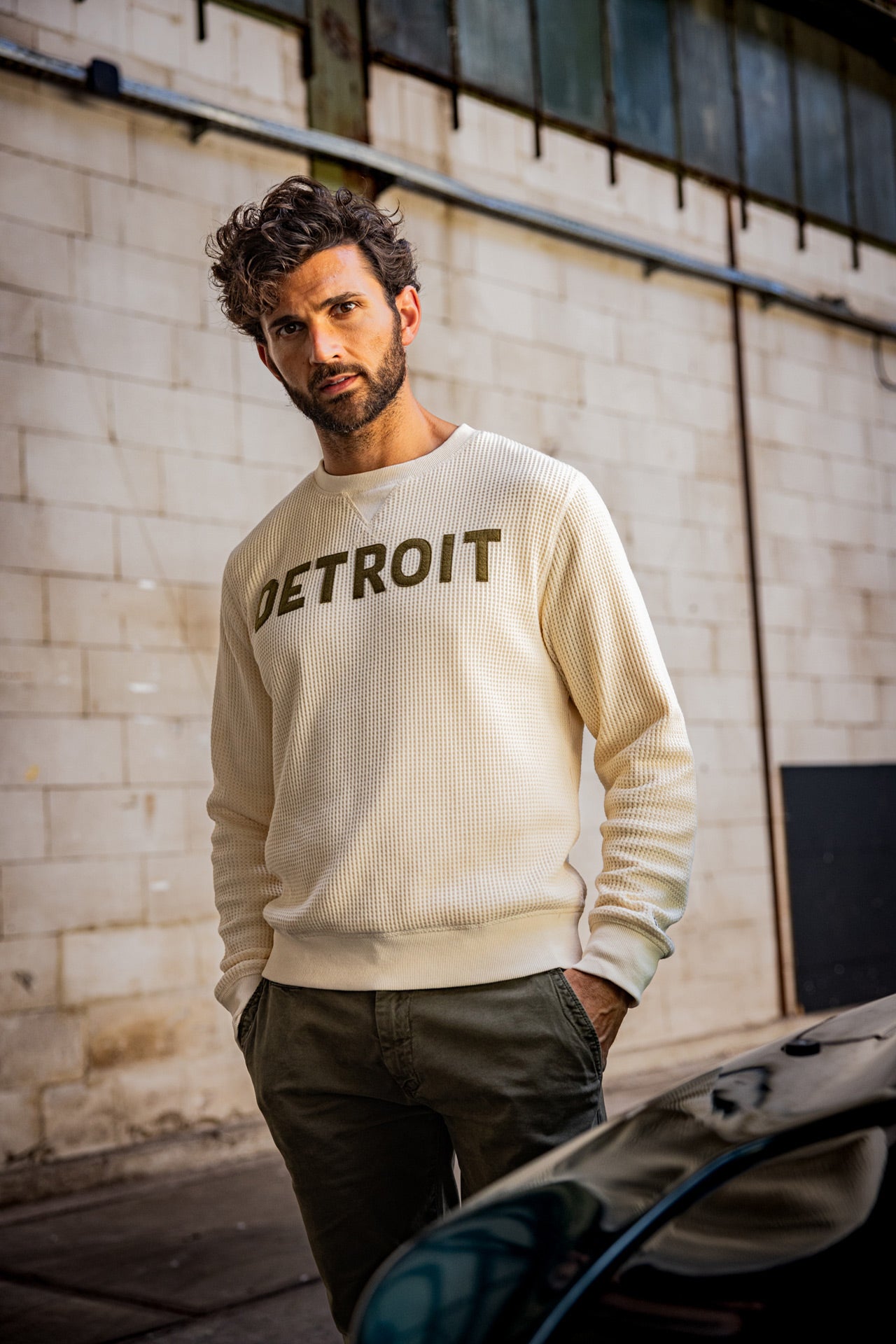 Sweat coupe classique Mann Baton Bee egret | Freeman T. Porter