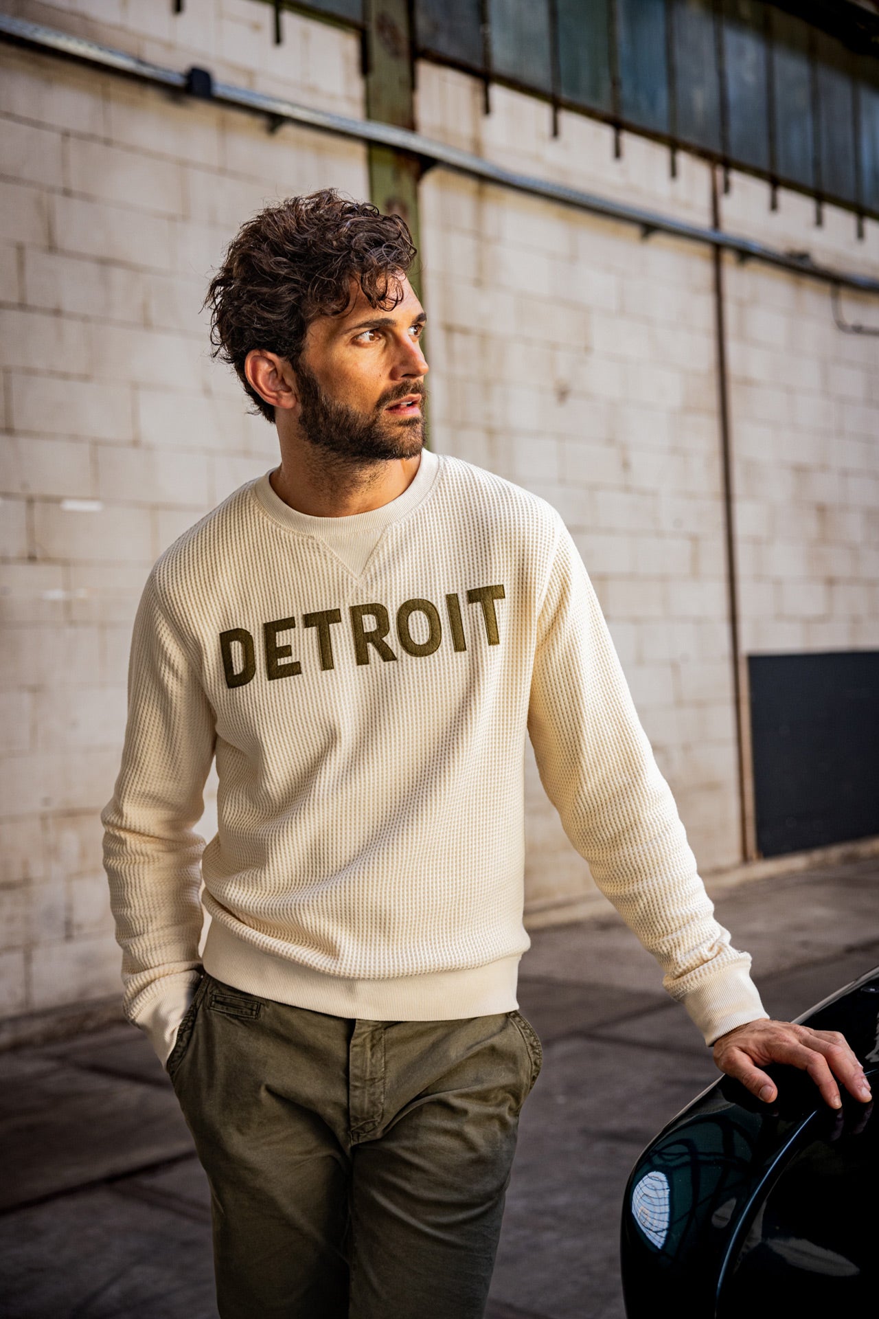 Sweat coupe classique Mann Baton Bee egret | Freeman T. Porter