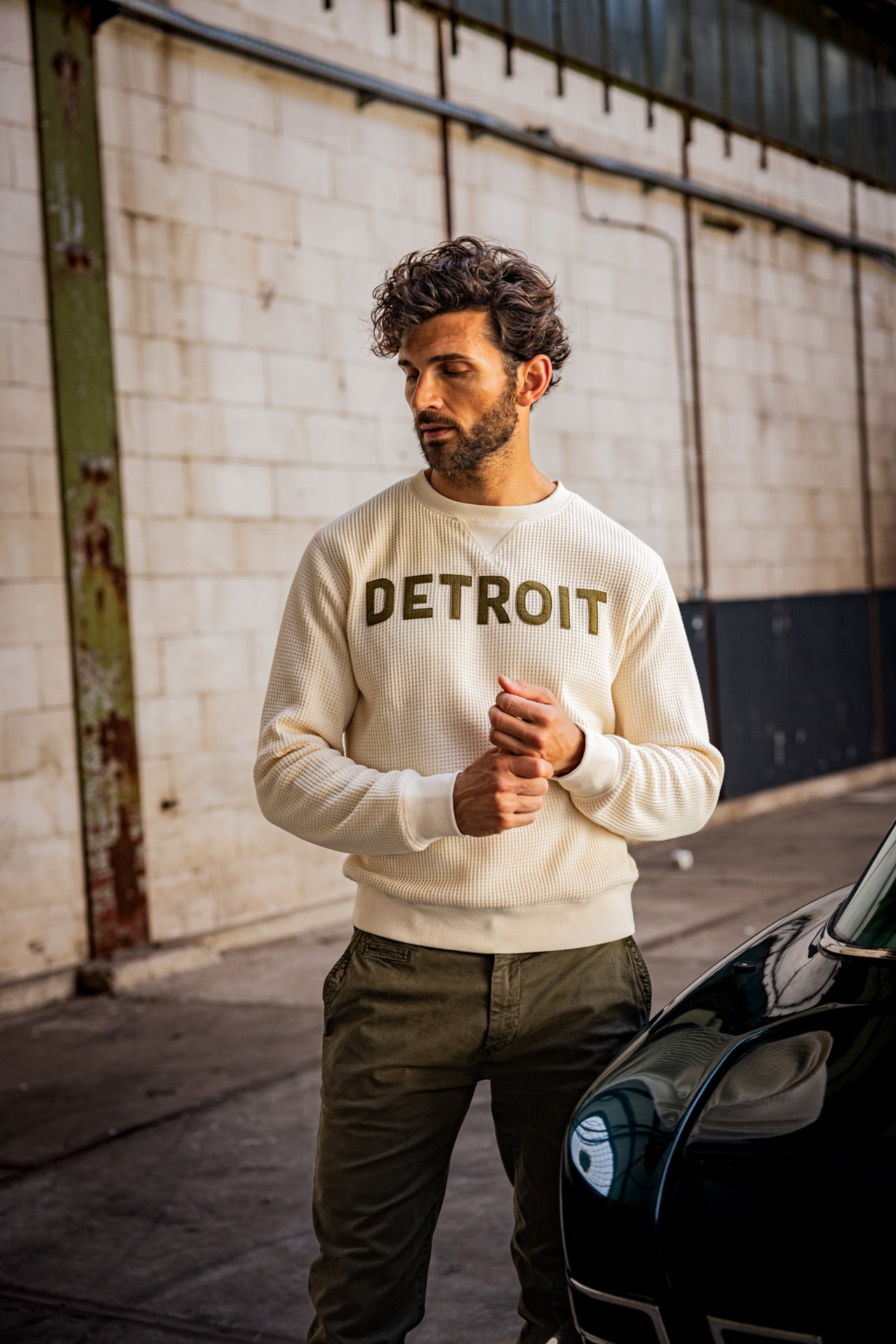 Sweat coupe classique Mann Baton Bee egret | Freeman T. Porter