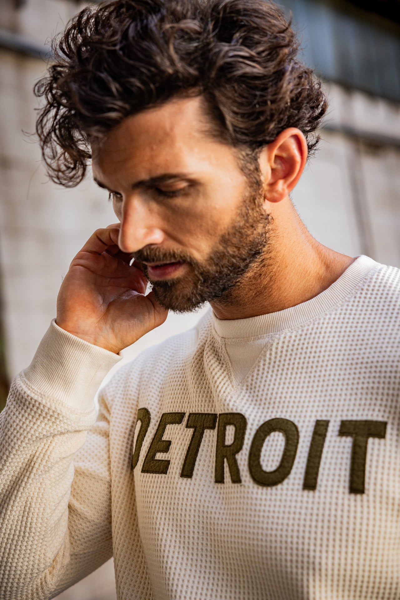 Sweat coupe classique Mann Baton Bee egret | Freeman T. Porter