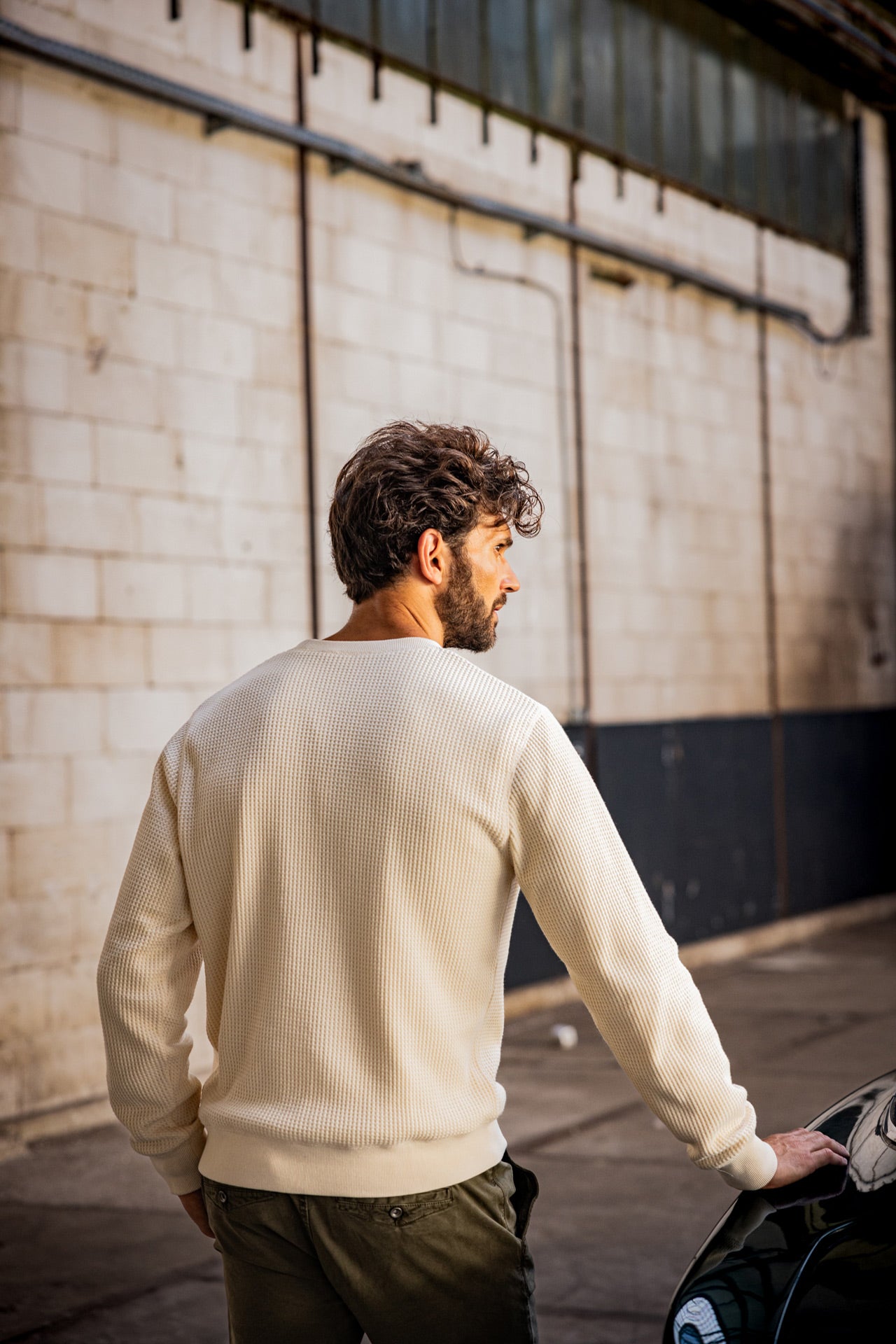Sweat coupe classique Mann Baton Bee egret | Freeman T. Porter