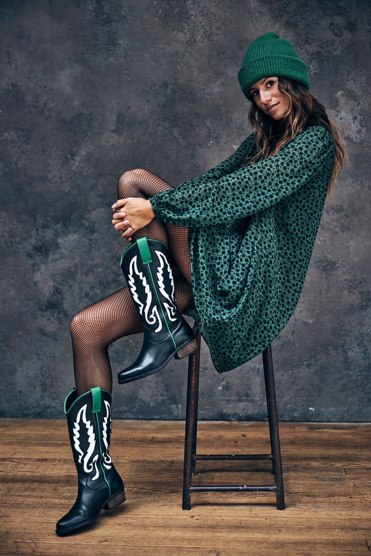 Robe trapèze Femme Rayane Clover pine green | Freeman T. Porter