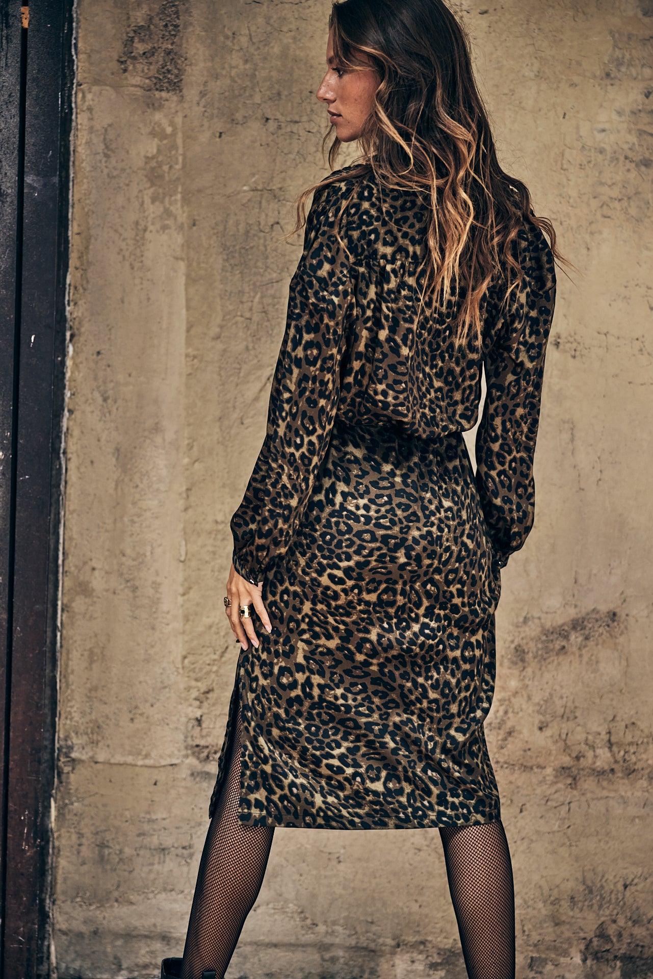 Robe longue Frau Ransy Leopardo khaki | Freeman T. Porter