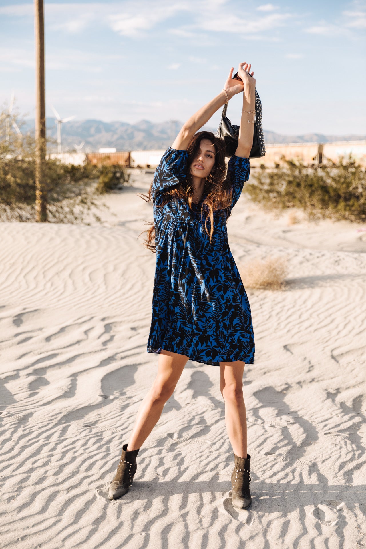 Robe trapèze Frau Reeka Acacia electric blue | Freeman T. Porter