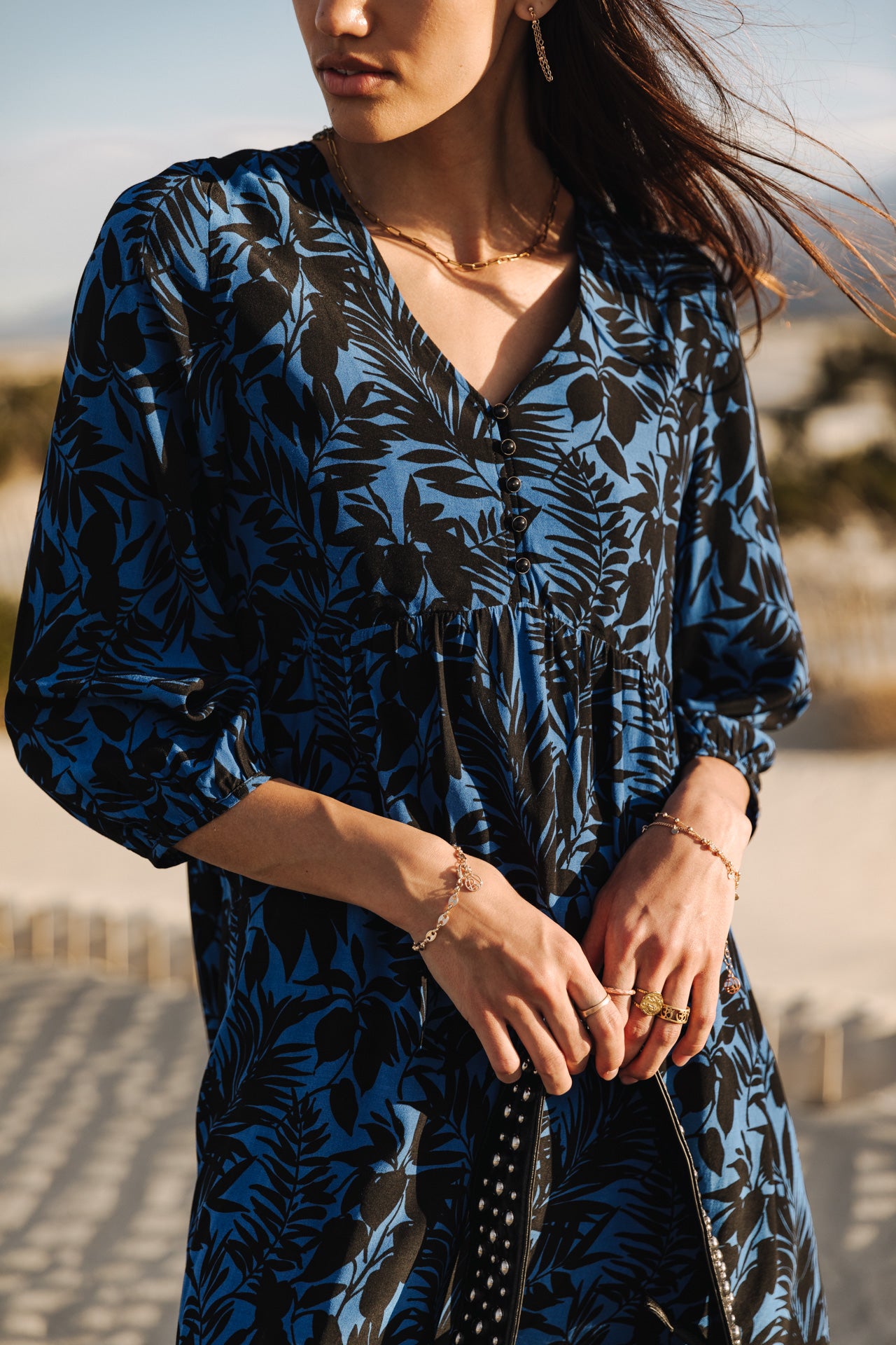 Robe trapèze Frau Reeka Acacia electric blue | Freeman T. Porter