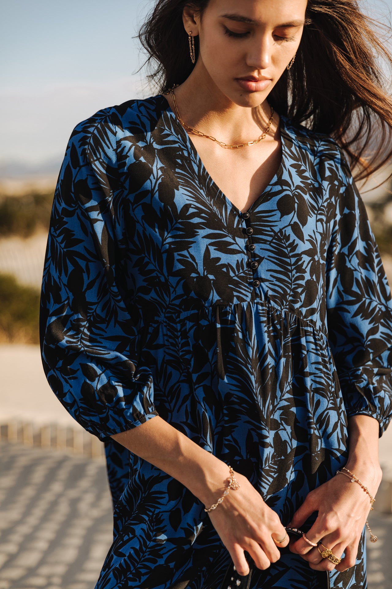 Robe trapèze Frau Reeka Acacia electric blue | Freeman T. Porter