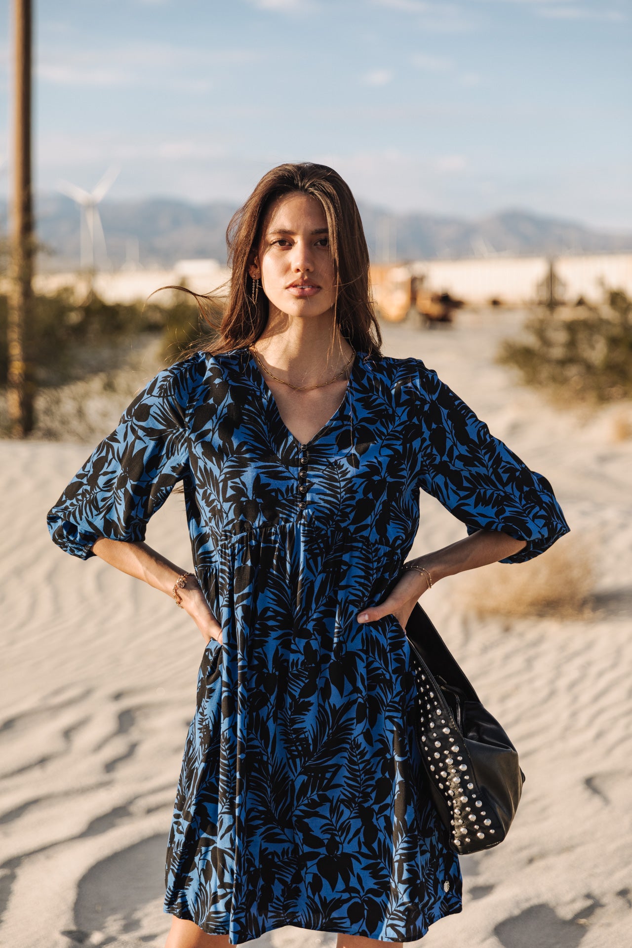 Robe trapèze Frau Reeka Acacia electric blue | Freeman T. Porter