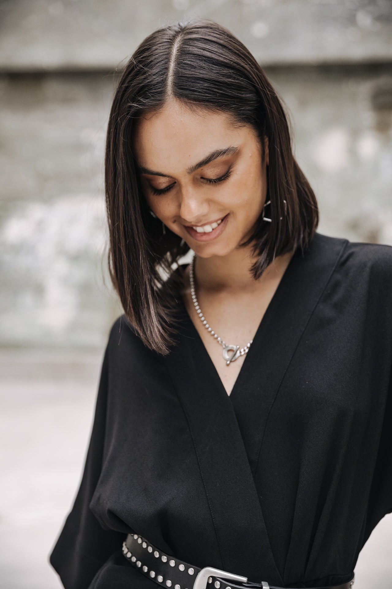 Robe courte kimono Femme Roza Plain Color black | Freeman T. Porter