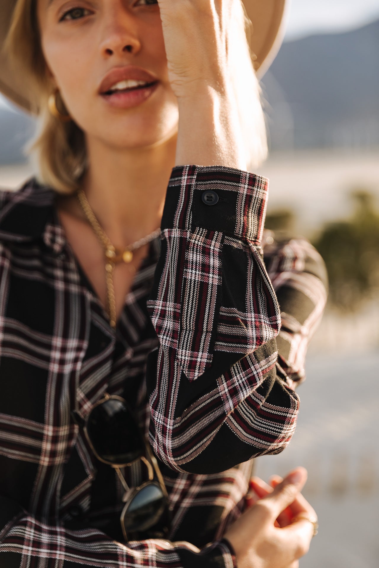 Robe chemise Frau Relly Plaid black | Freeman T. Porter