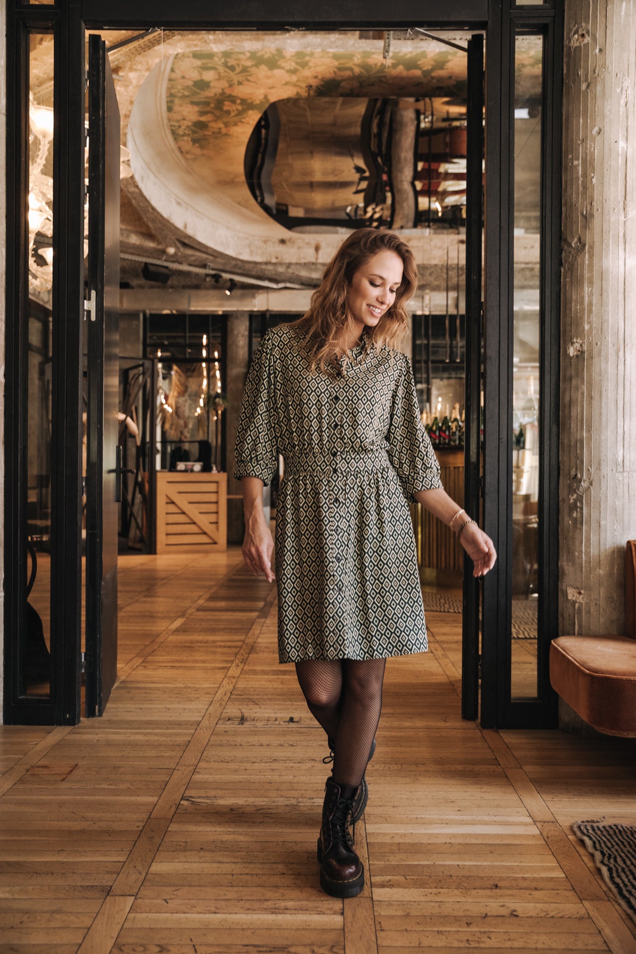 Robe chemise Frau Rotella Twiggy evergreen | Freeman T. Porter
