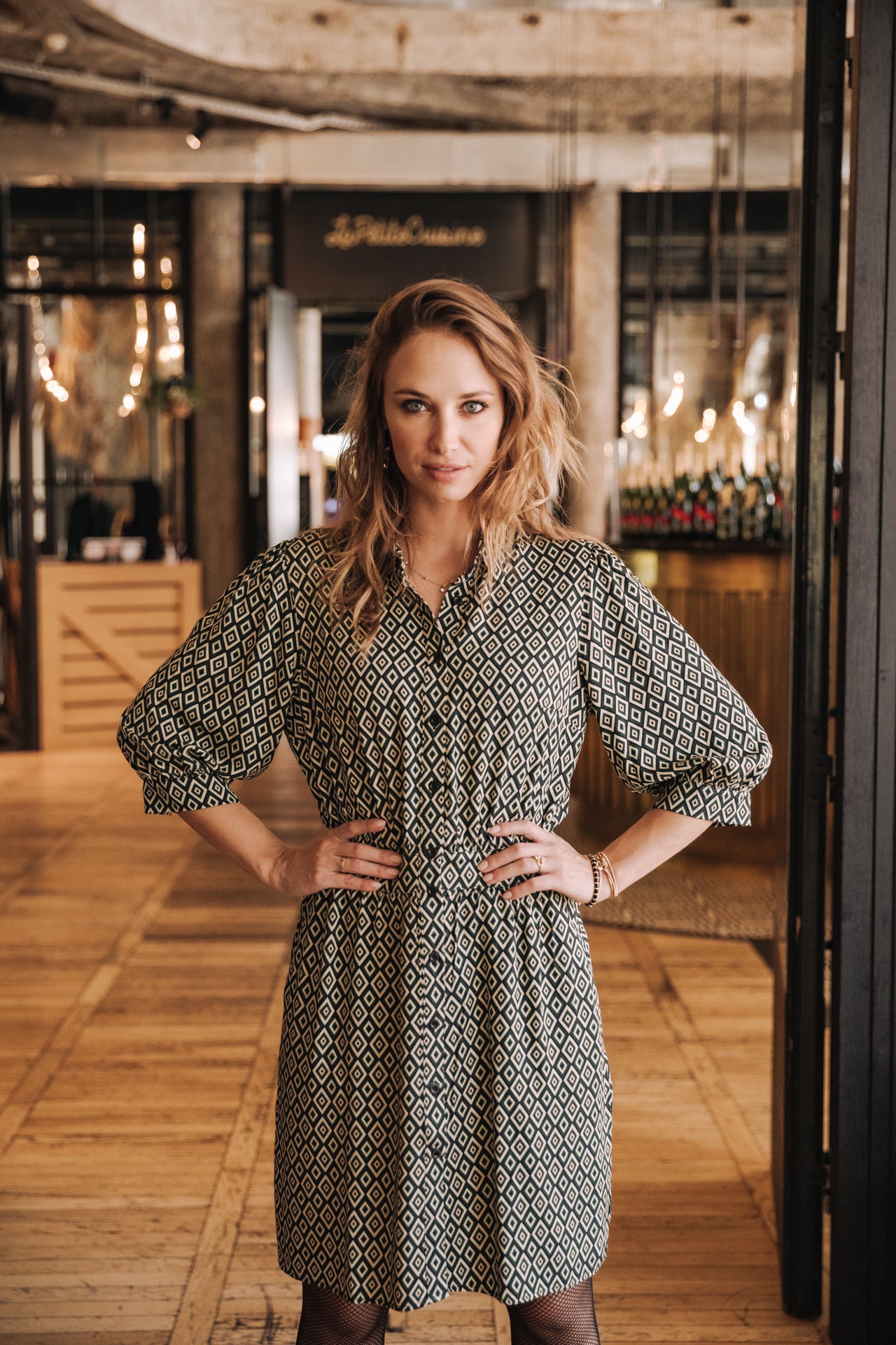 Robe chemise Frau Rotella Twiggy evergreen | Freeman T. Porter