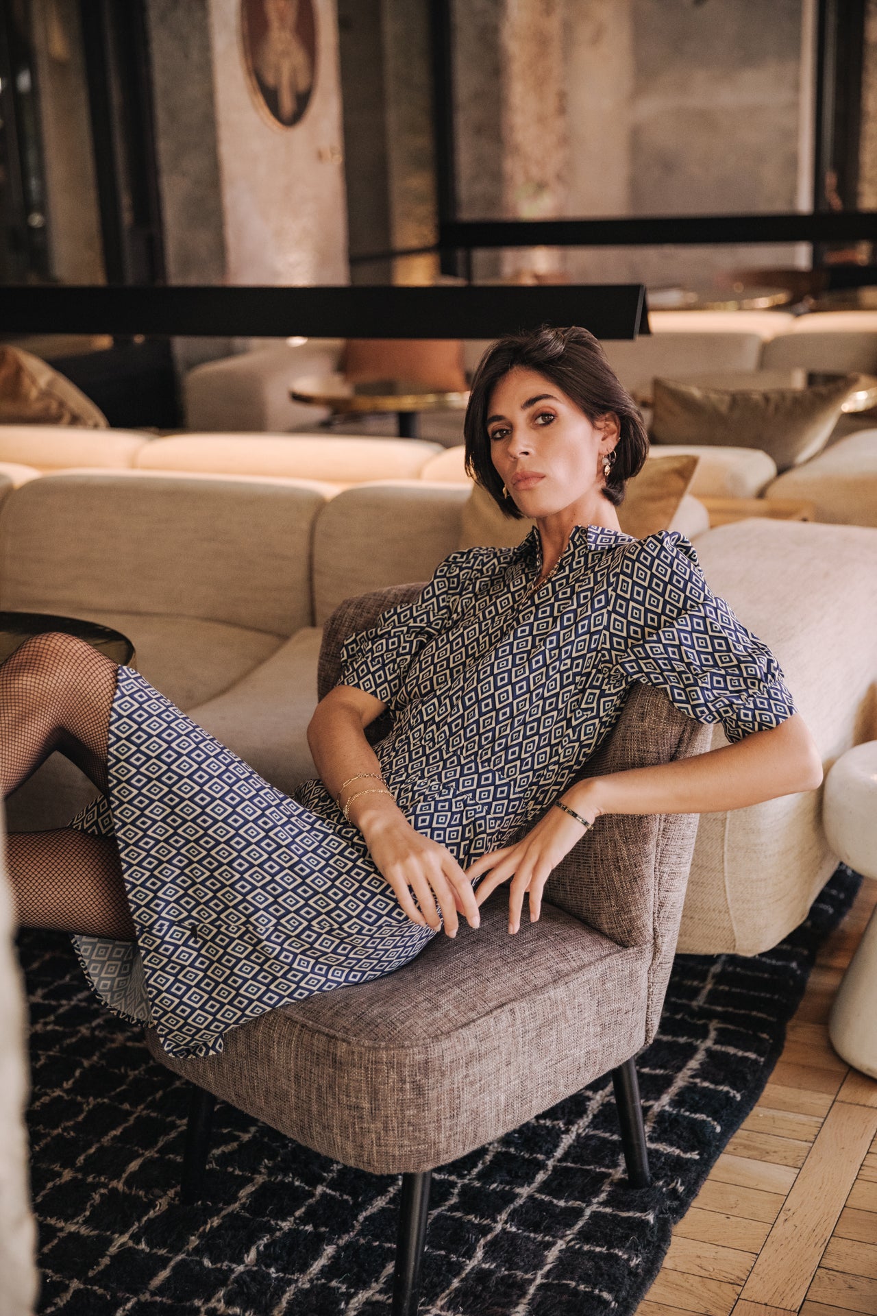 Robe chemise Femme Rotella Twiggy electric blue | Freeman T. Porter