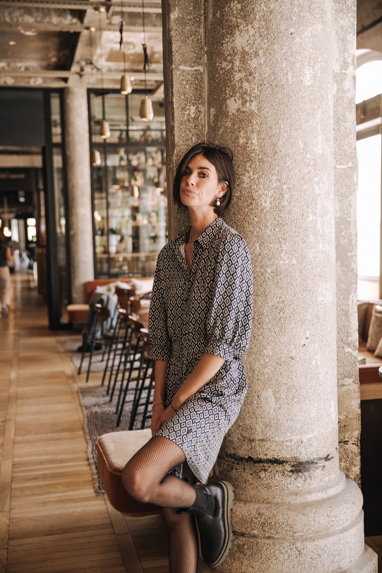 Robe chemise Femme Rotella Twiggy electric blue | Freeman T. Porter