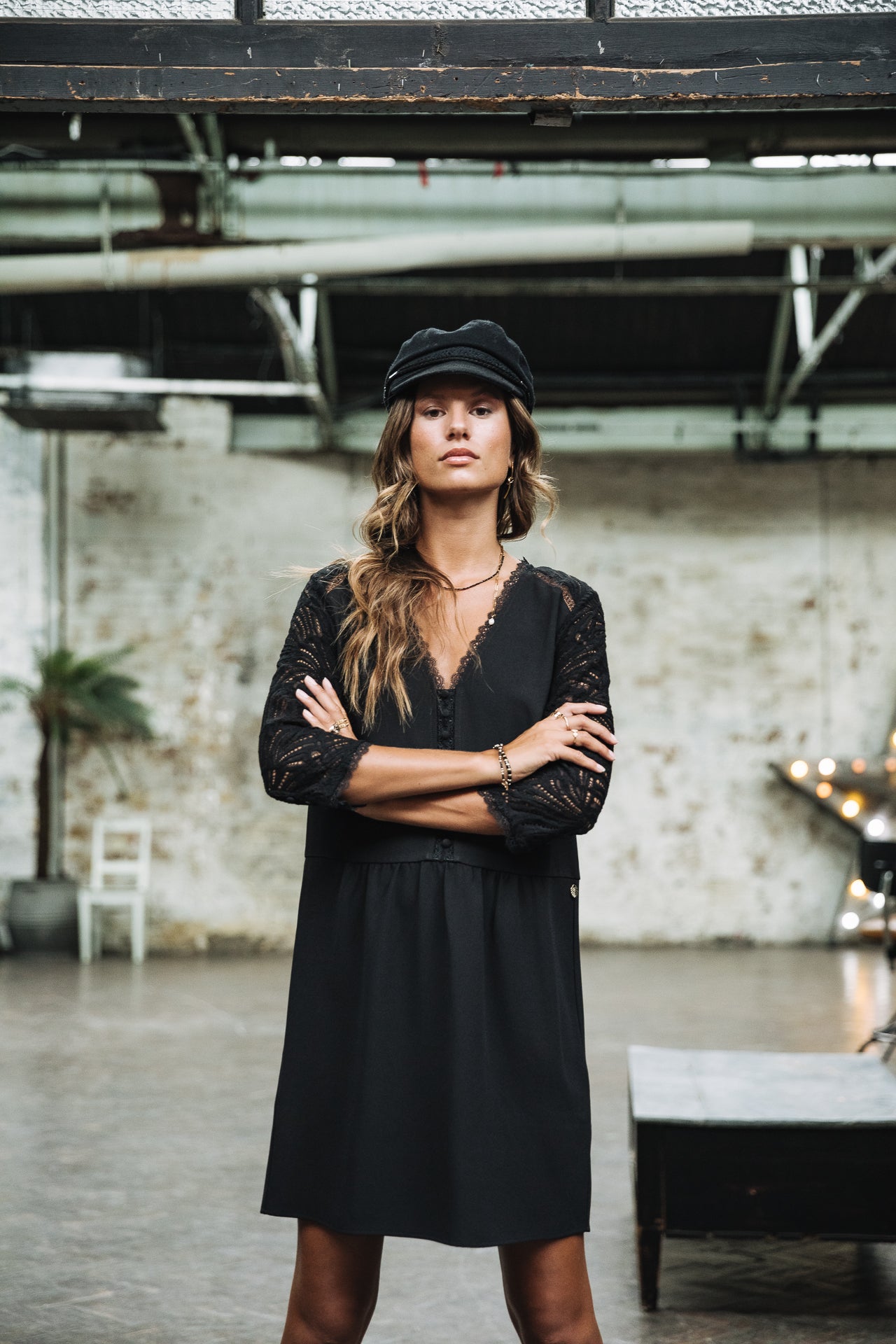 Robe droite Frau Rakiel Lace black | Freeman T. Porter