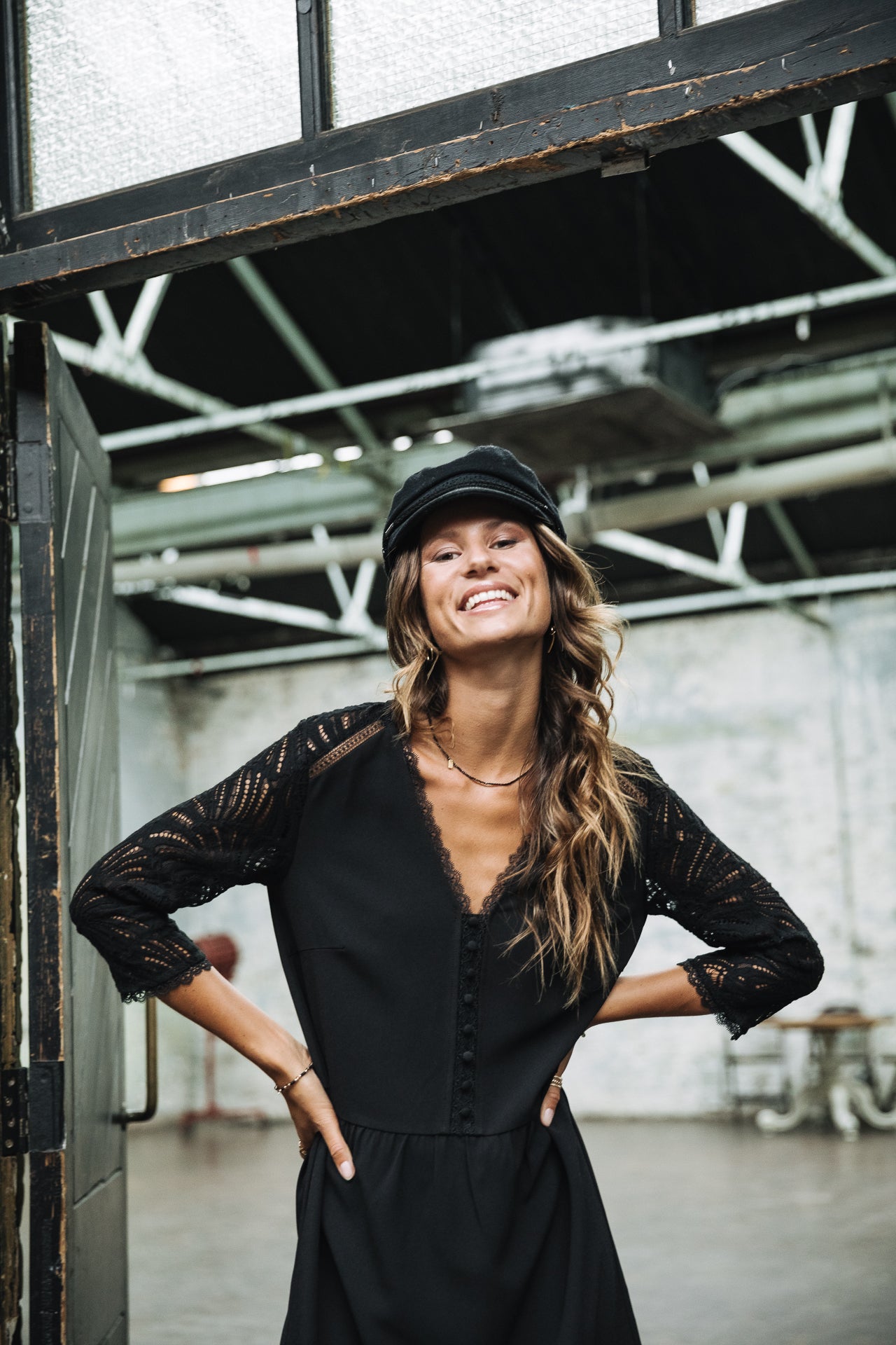 Robe droite Frau Rakiel Lace black | Freeman T. Porter