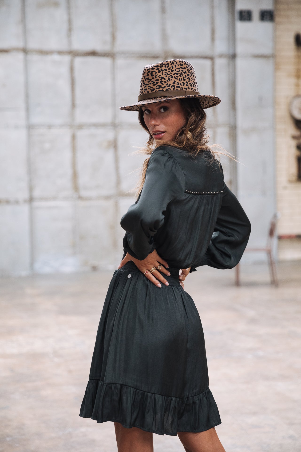 Robe courte Femme Rolina Plain Color old black | Freeman T. Porter