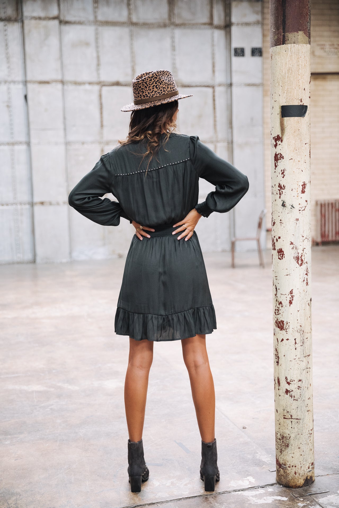 Robe courte Femme Rolina Plain Color old black | Freeman T. Porter