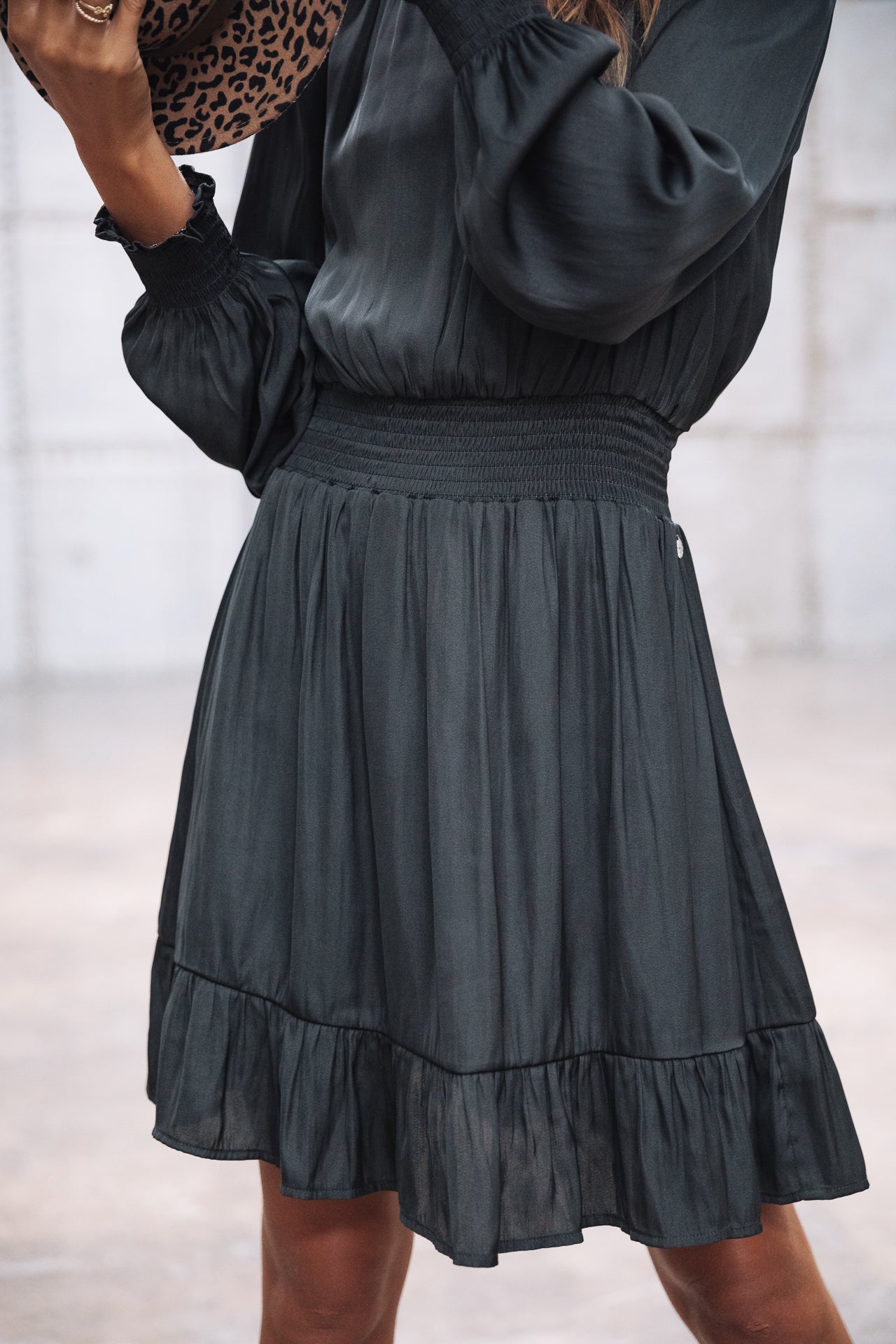 Robe courte Femme Rolina Plain Color old black | Freeman T. Porter