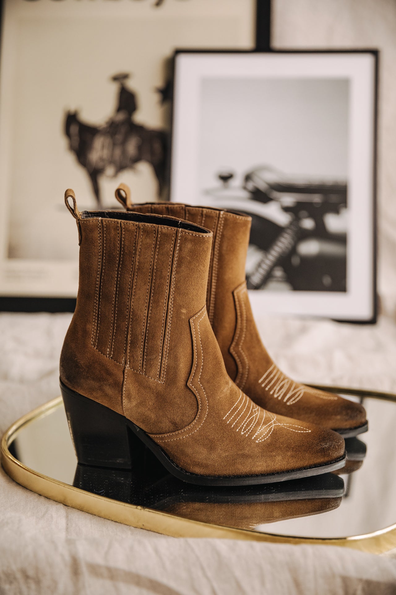 Boots Femme Teresa Suede tobacco brown | Freeman T. Porter