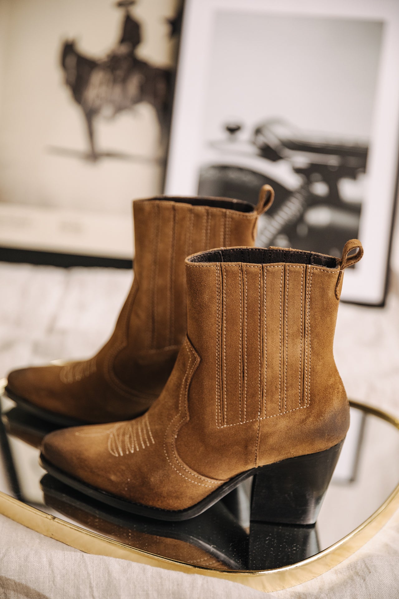 Boots Femme Teresa Suede tobacco brown | Freeman T. Porter