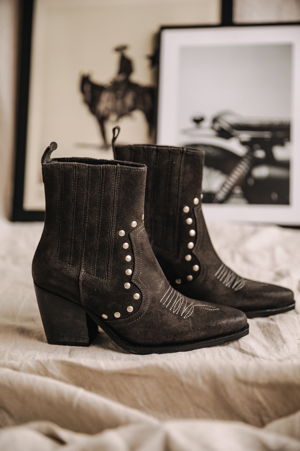 Boots Femme Teresa Suede carbone | Freeman T. Porter