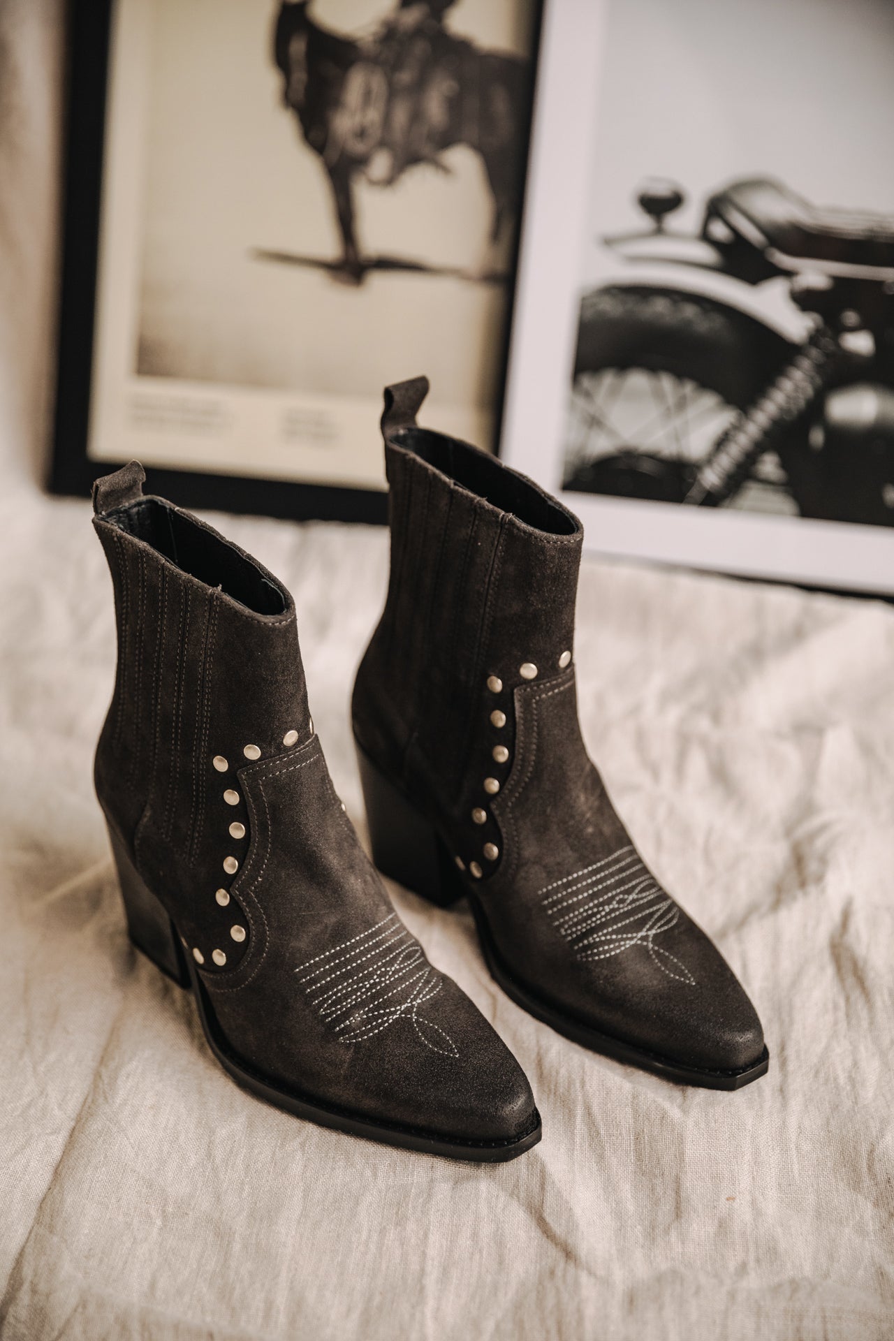 Boots Femme Teresa Suede carbone | Freeman T. Porter