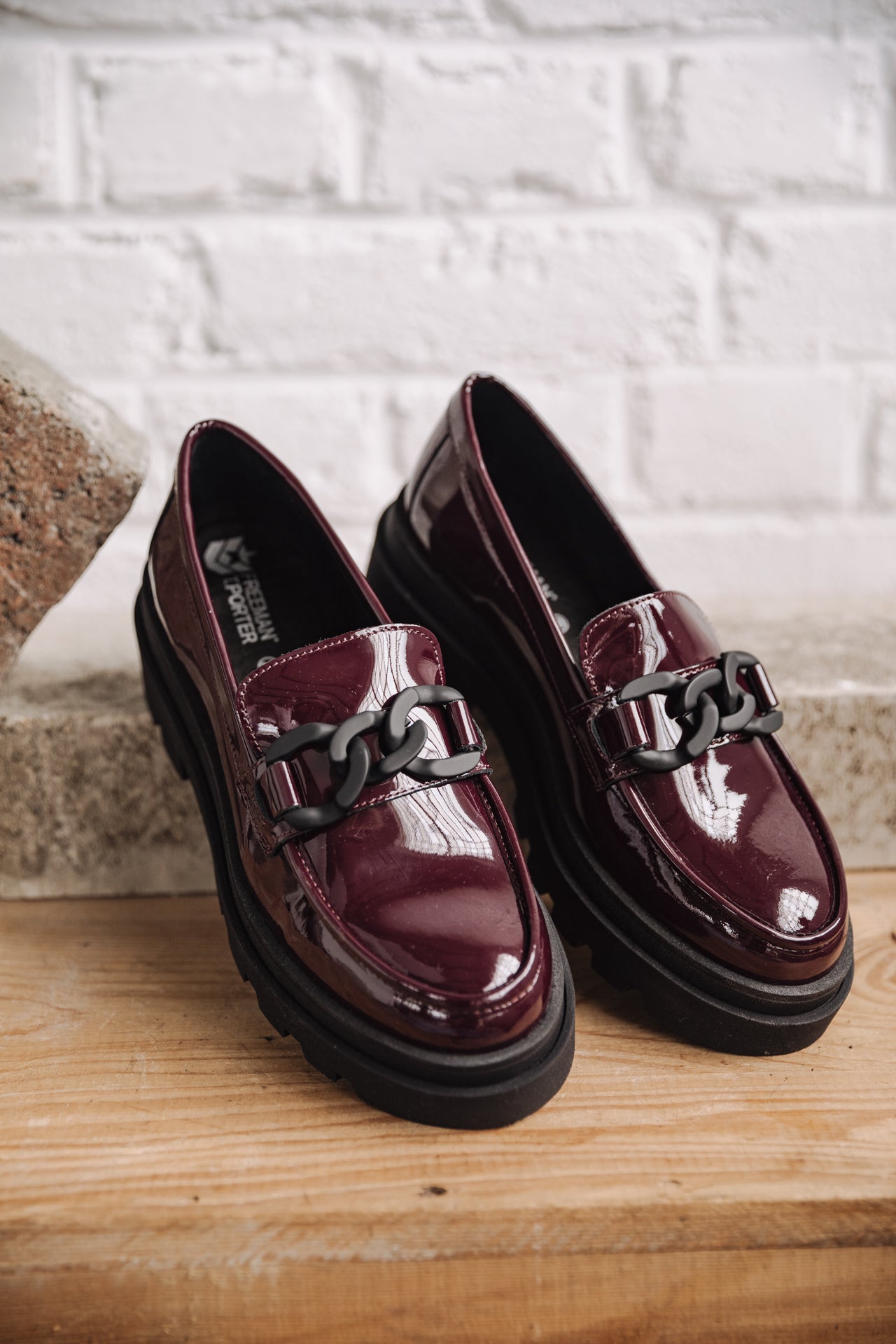Mocassins Femme Caro Varnish bordeaux | Freeman T. Porter