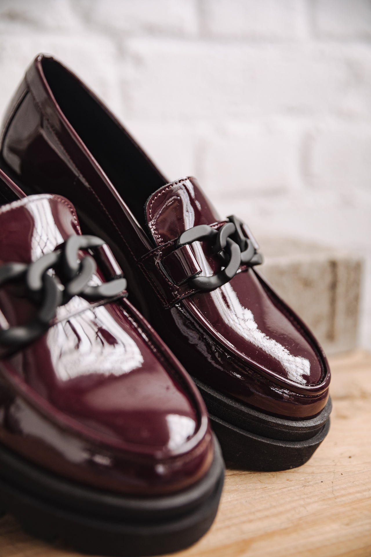 Mocassins Femme Caro Varnish bordeaux | Freeman T. Porter