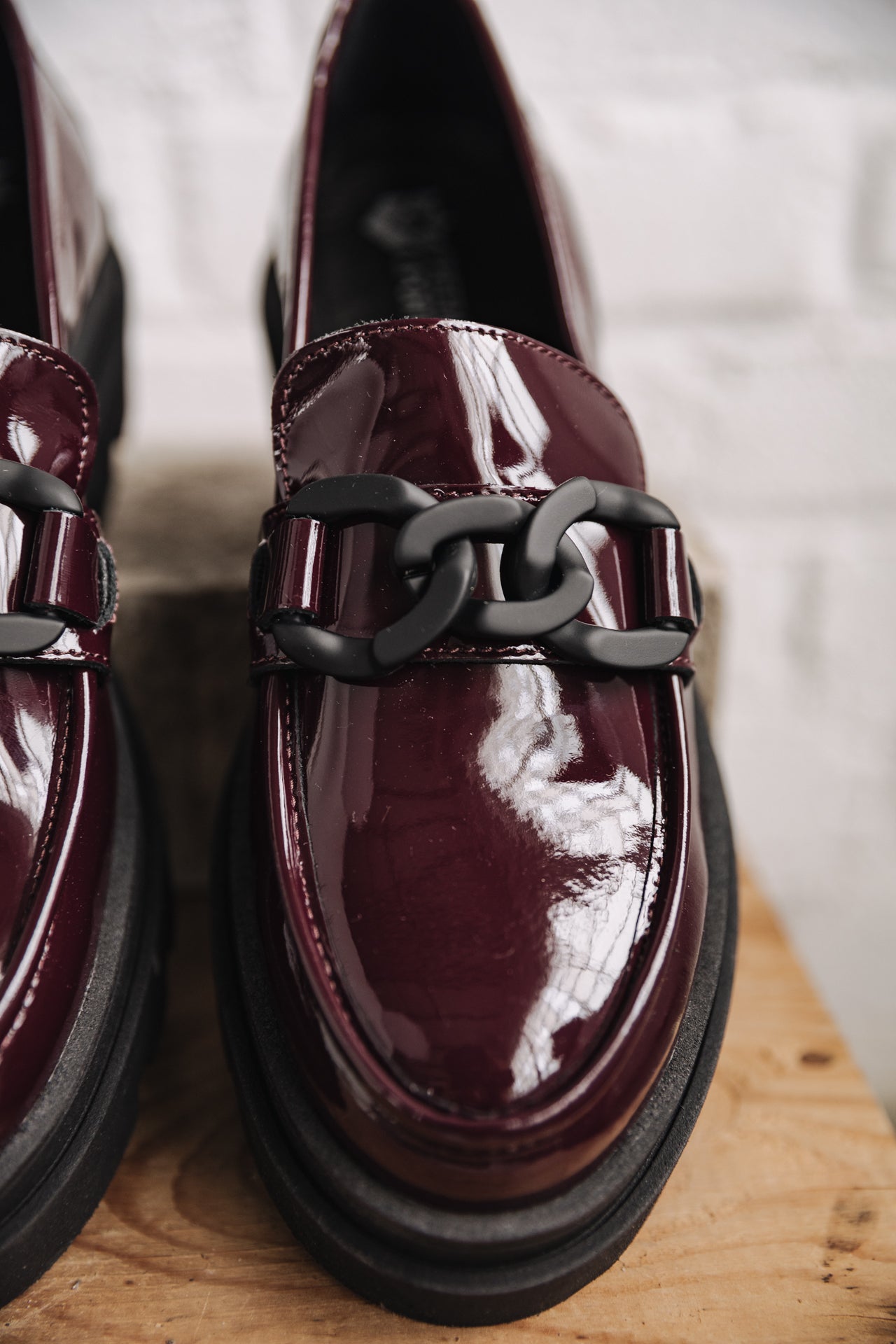 Mocassins Femme Caro Varnish bordeaux | Freeman T. Porter
