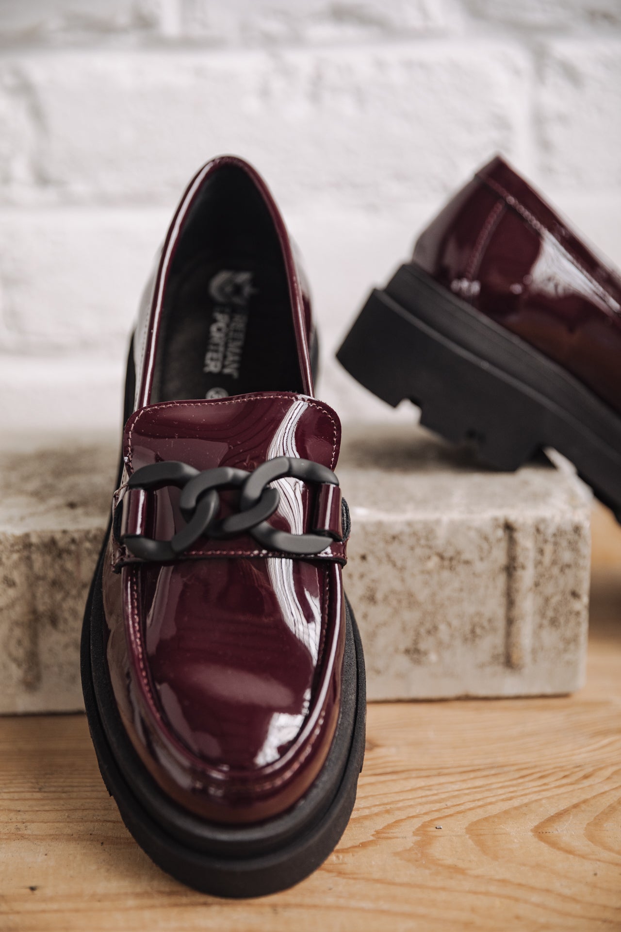 Mocassins Femme Caro Varnish bordeaux | Freeman T. Porter