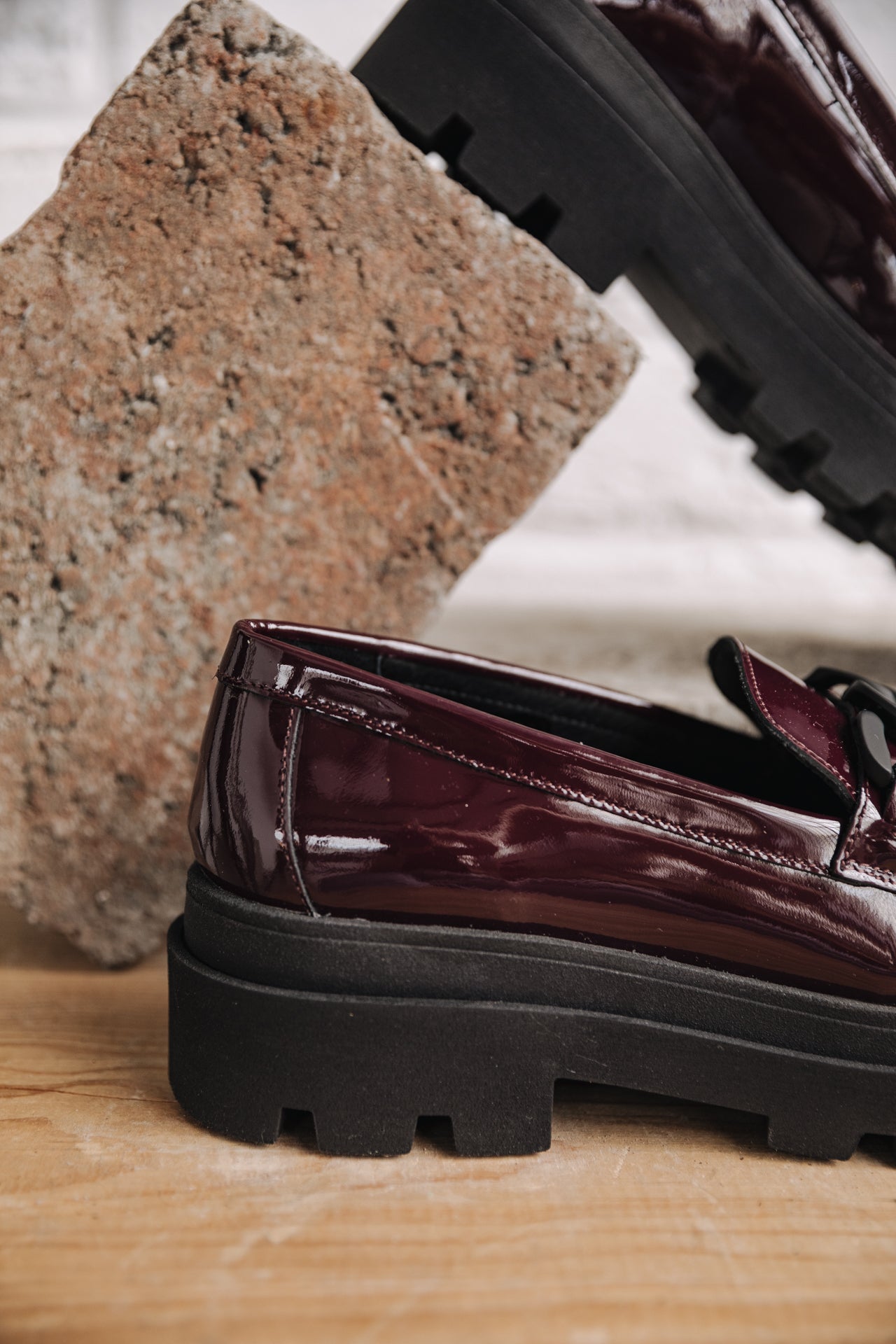 Mocassins Femme Caro Varnish bordeaux | Freeman T. Porter